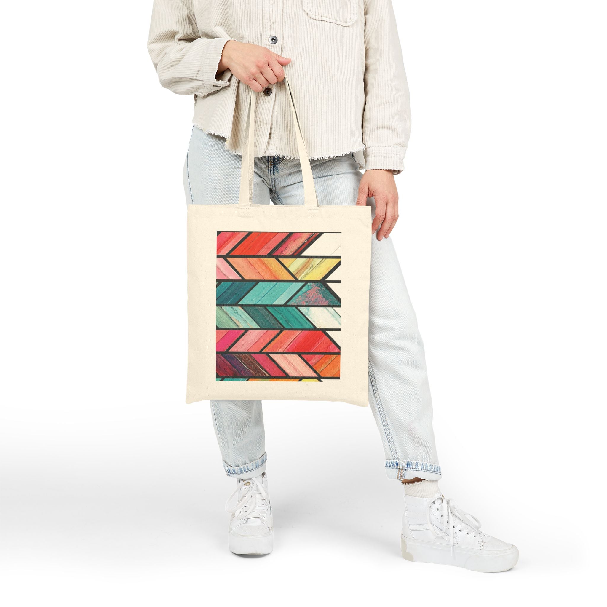 Colorful Chevron Pattern Tote Bag