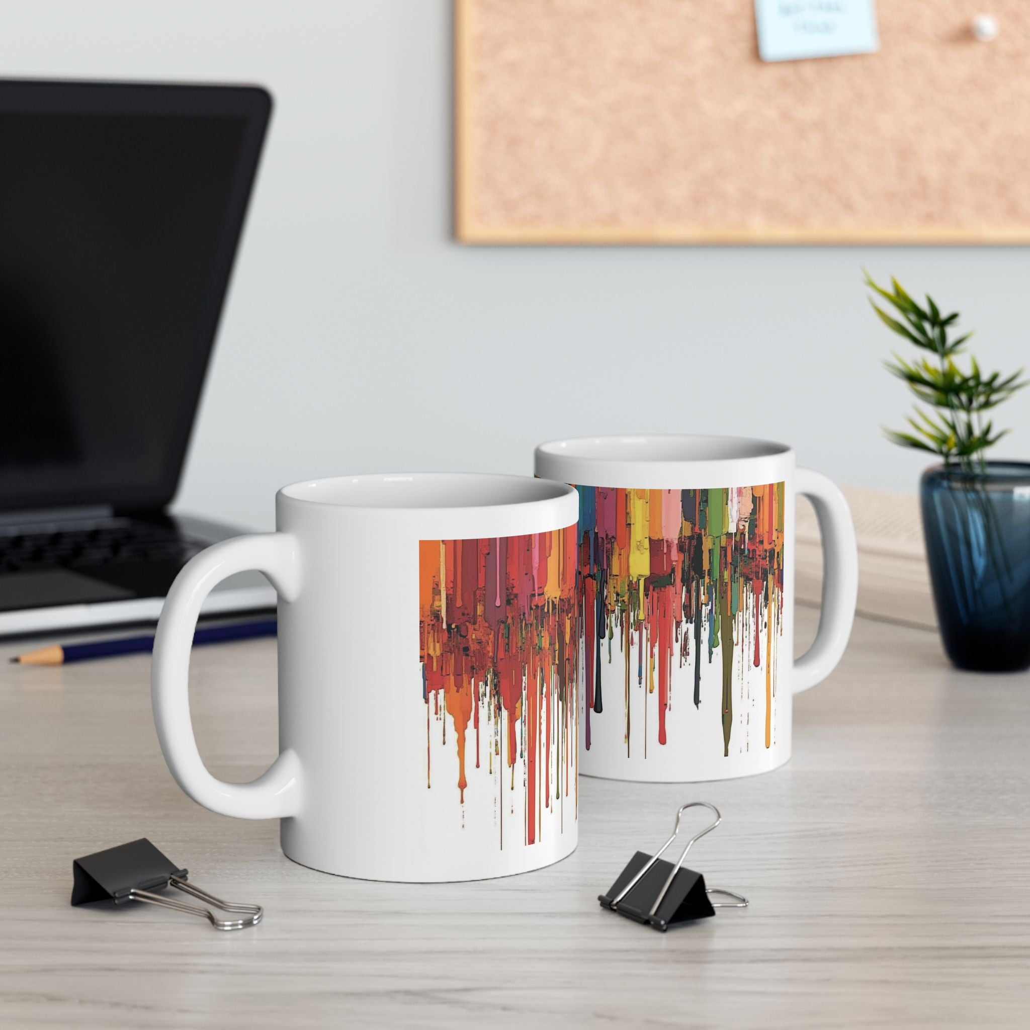 Color Drip Ceramic Mug — Bold Melted-Paint Design (11oz & 15oz)