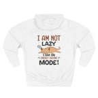 "I Am Not Lazy" Cute Cat Graphic Fleece Hoodie