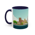 Dawn City Skyline Ceramic Coffee Mug — Illustrated Urban Landmark Accent Mug (11oz)