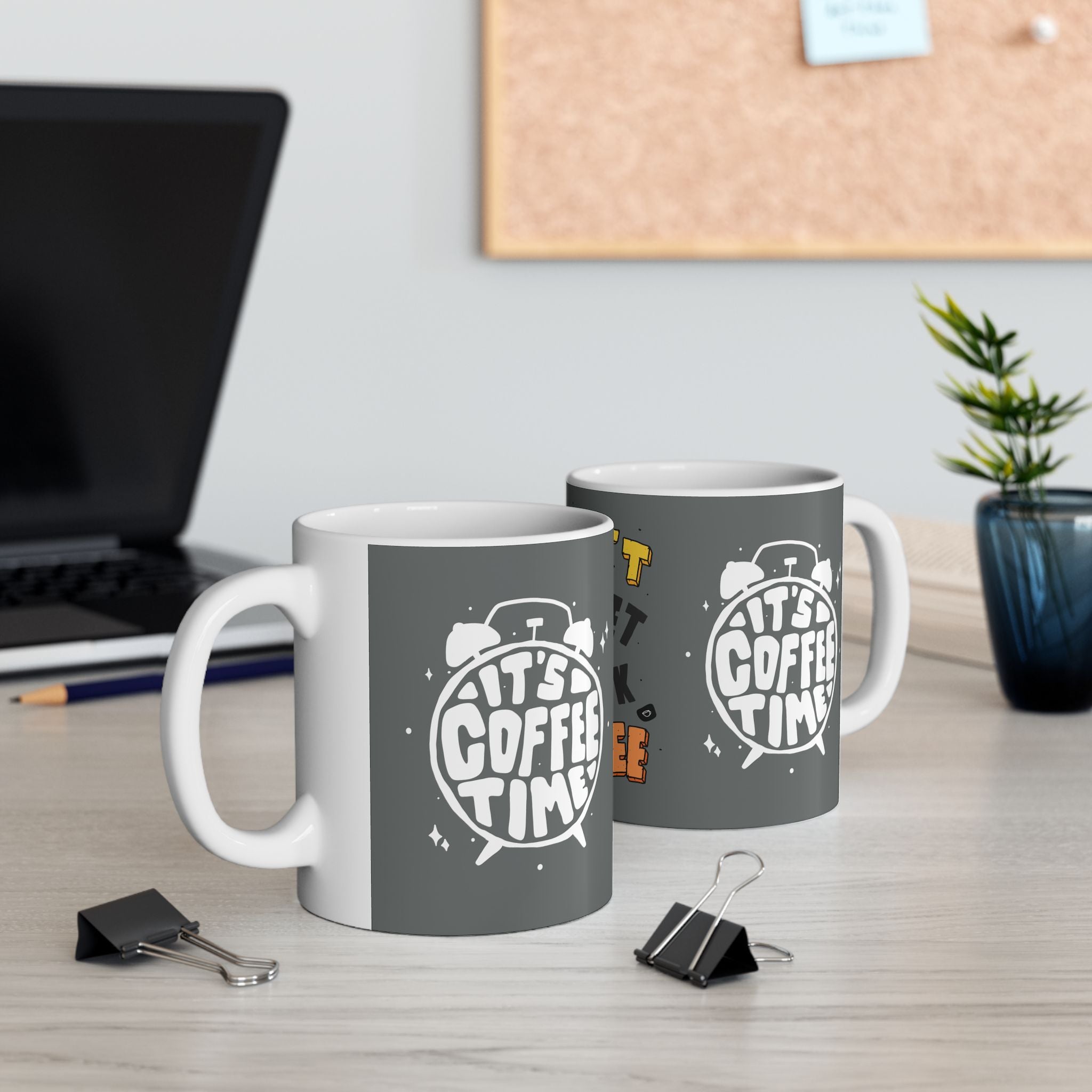 Don’t Forget to Drink Coffee: Glossy Black Ceramic Mug (11oz,15oz)