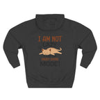 "I Am Not Lazy" Cute Cat Graphic Fleece Hoodie