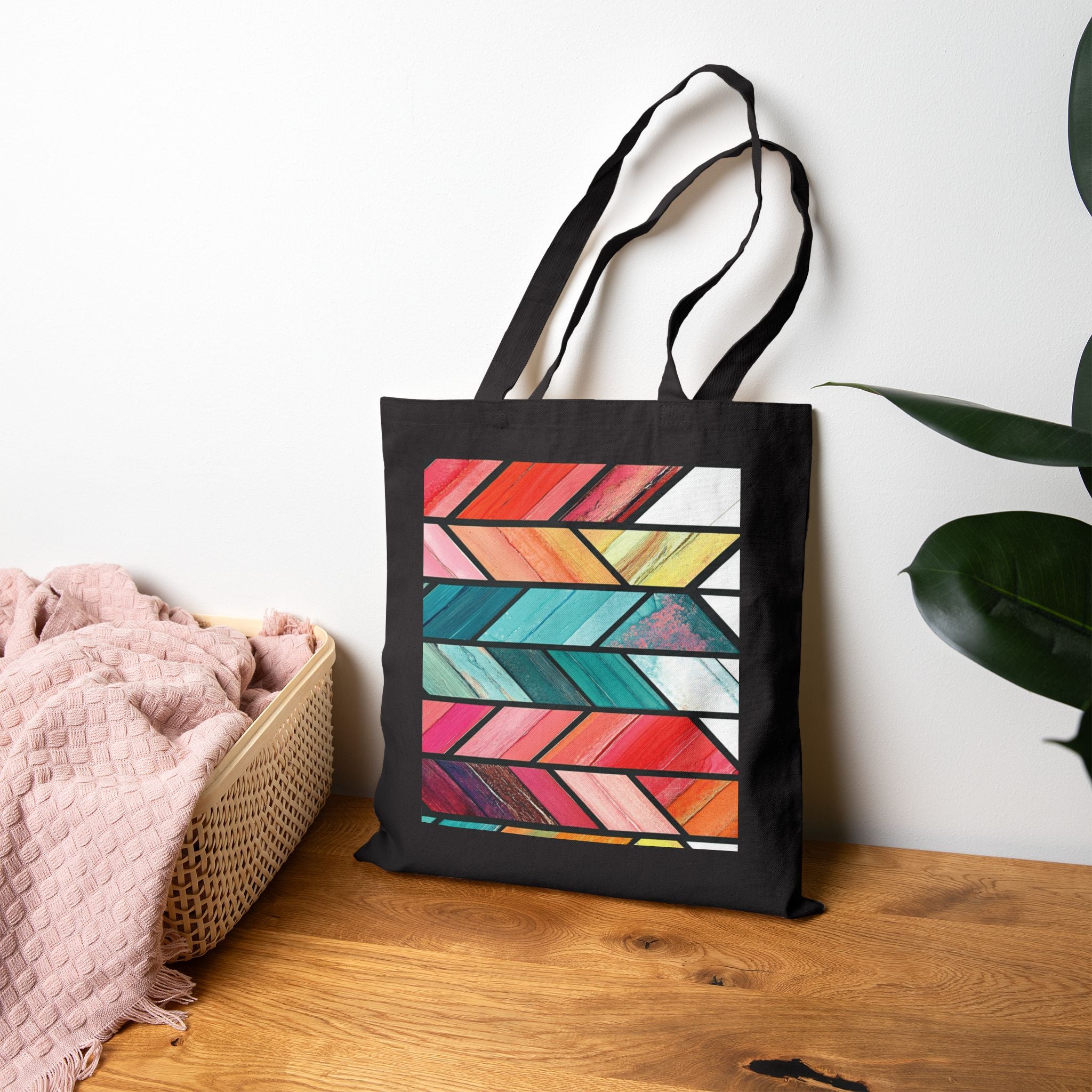 Colorful Chevron Pattern Tote Bag