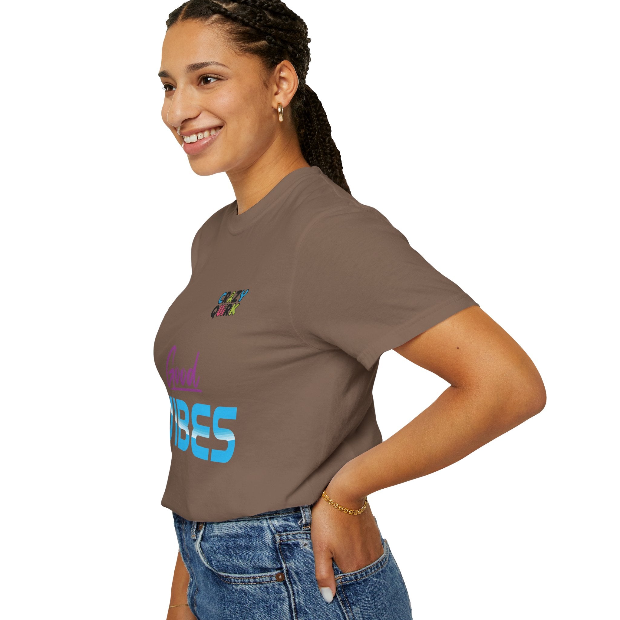 Women's Retro "Good Vibes" Graphic T-Shirt
