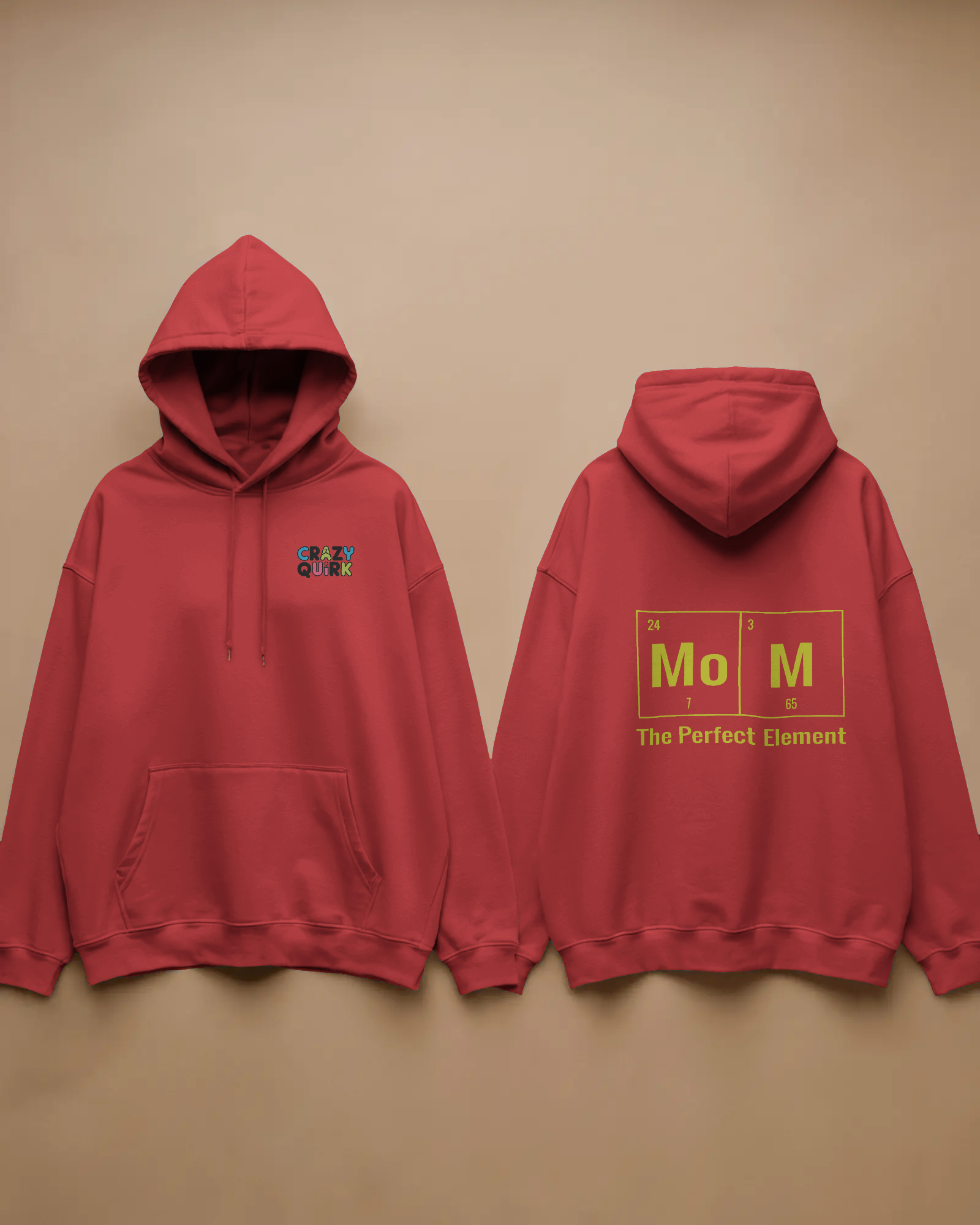 "Mom: The Perfect Element" Mother's Day Hoodie — Cozy Fleece Pullover Gift for Mum