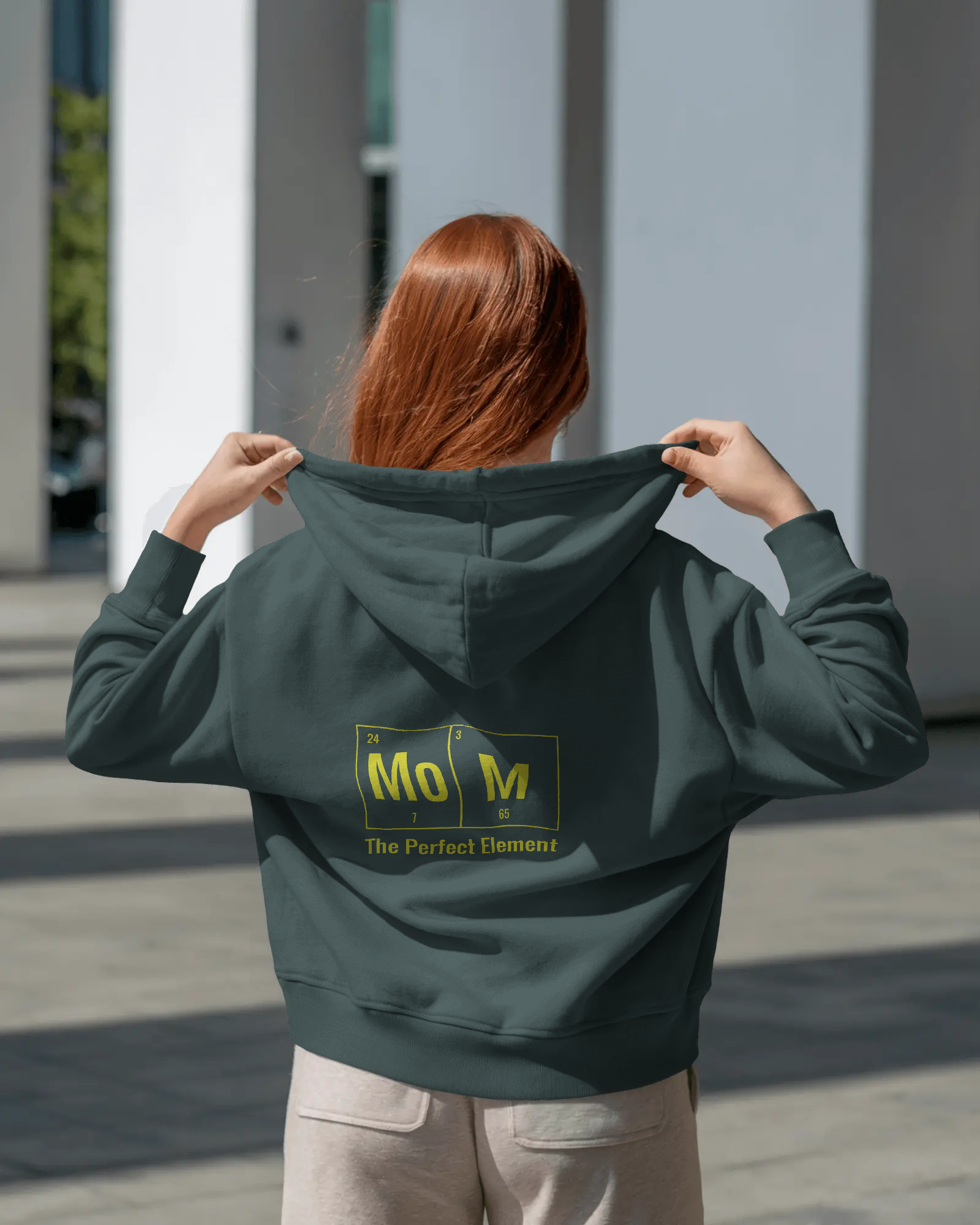 "Mom: The Perfect Element" Mother's Day Hoodie — Cozy Fleece Pullover Gift for Mum
