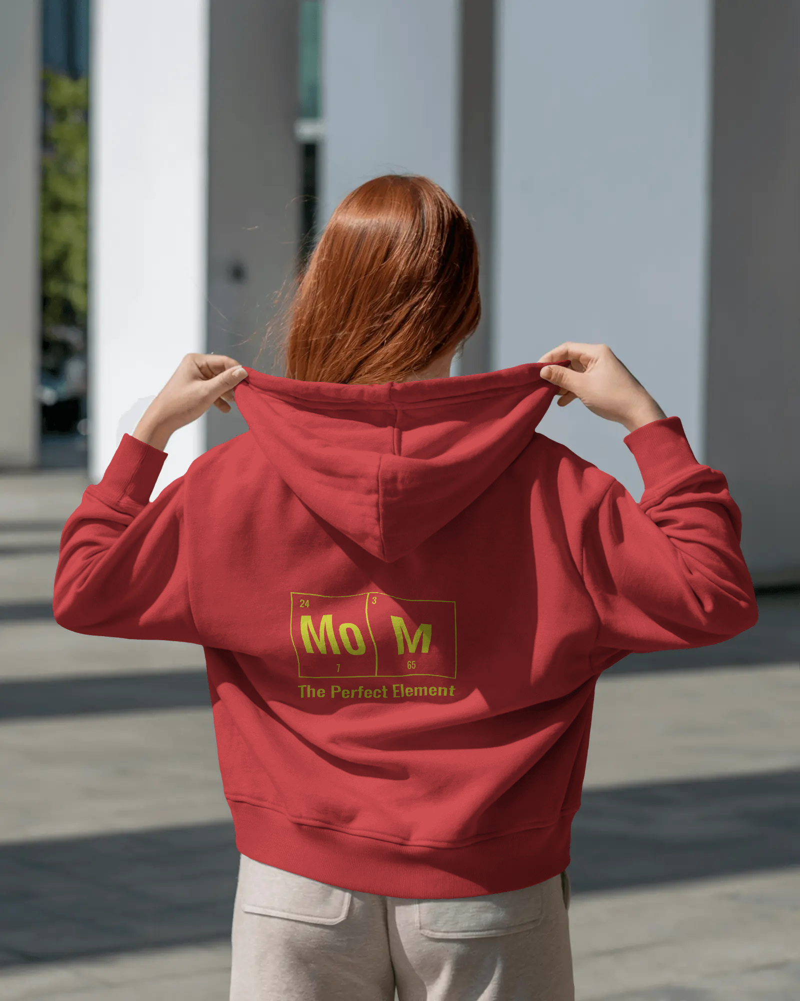 "Mom: The Perfect Element" Mother's Day Hoodie — Cozy Fleece Pullover Gift for Mum