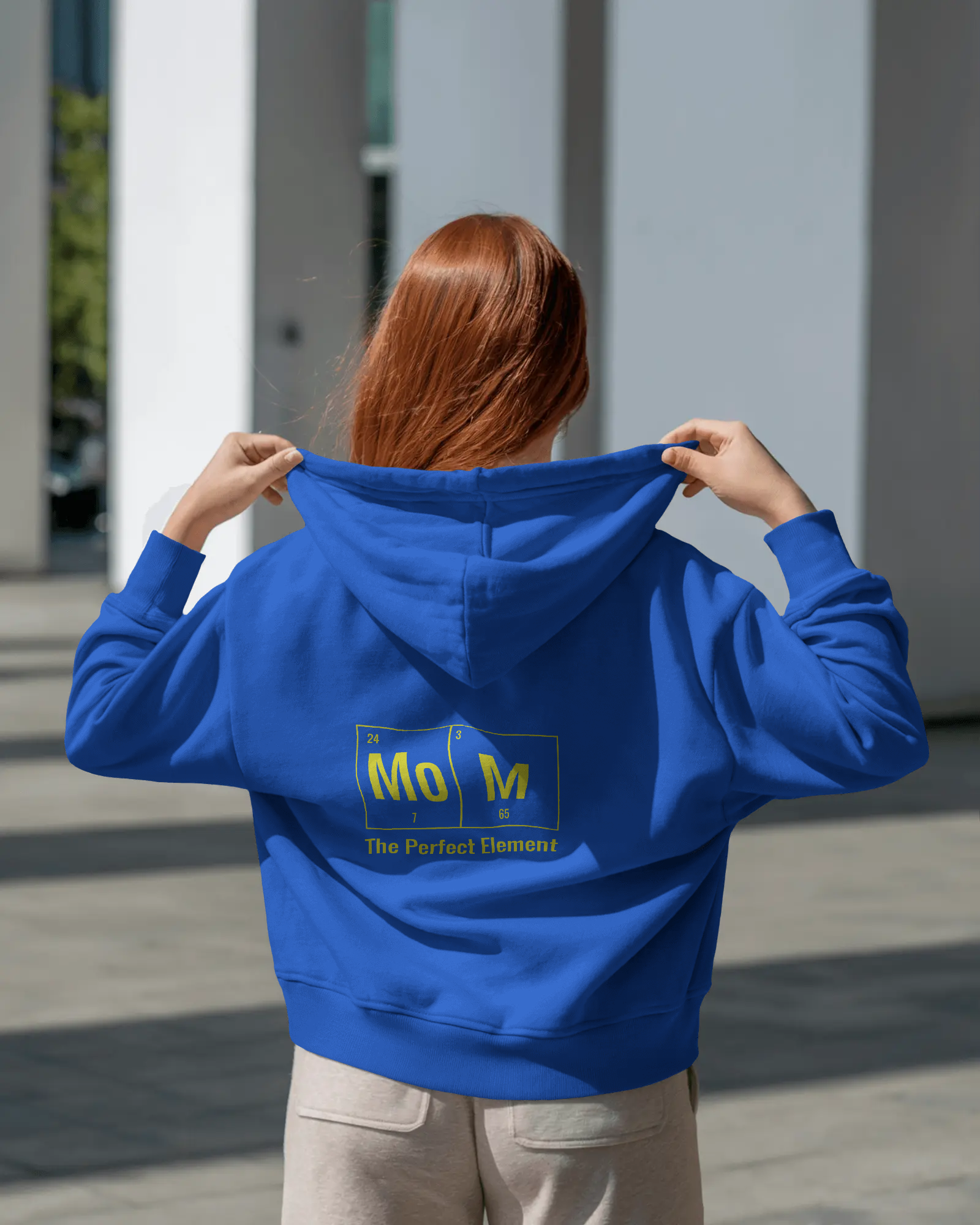 "Mom: The Perfect Element" Mother's Day Hoodie — Cozy Fleece Pullover Gift for Mum