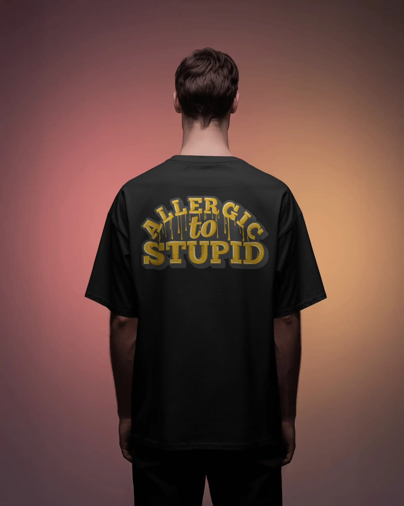 Allergic to Stupid Graphic T-Shirt — Funny Sarcastic Vintage Unisex Tee
