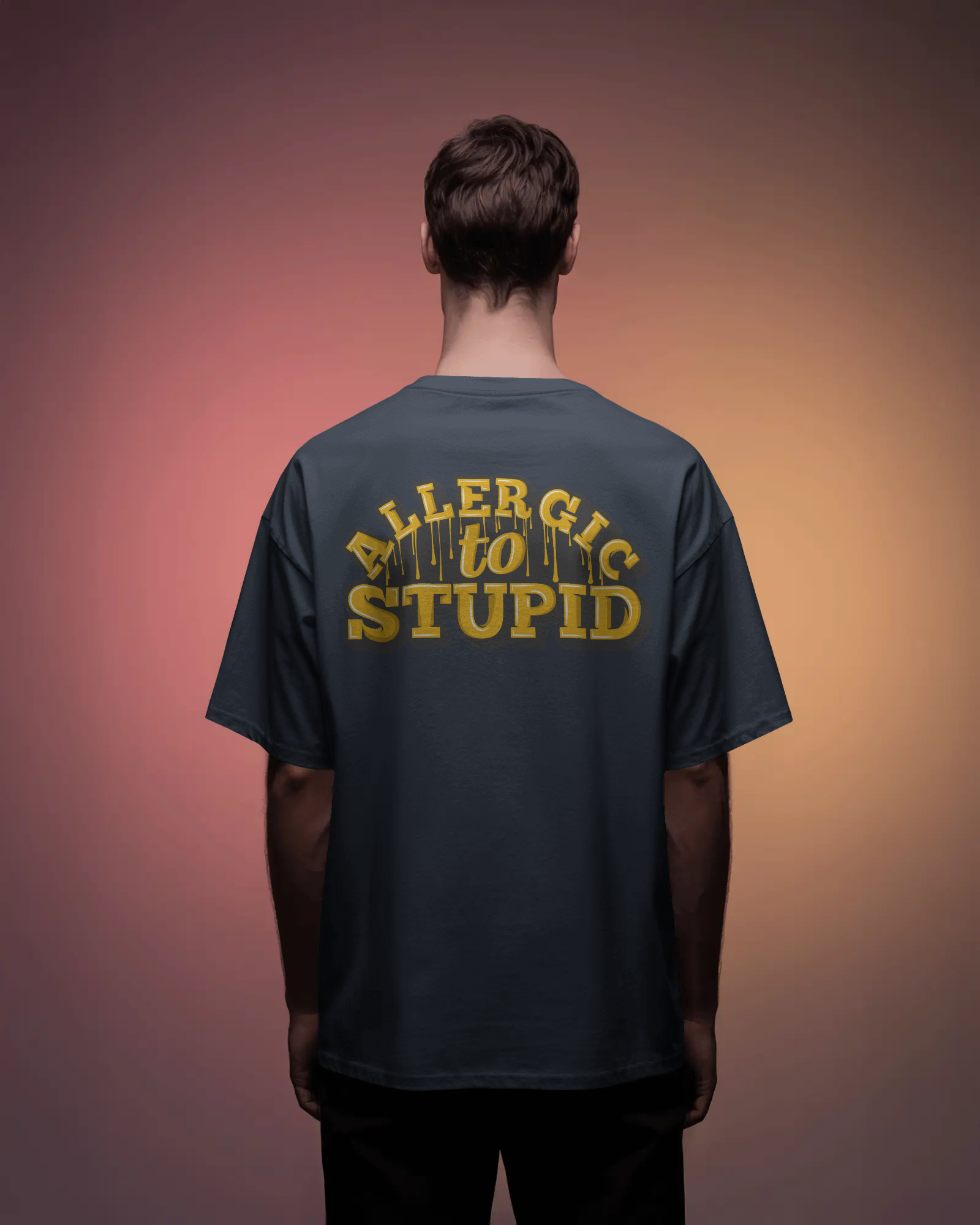 Allergic to Stupid Graphic T-Shirt — Funny Sarcastic Vintage Unisex Tee