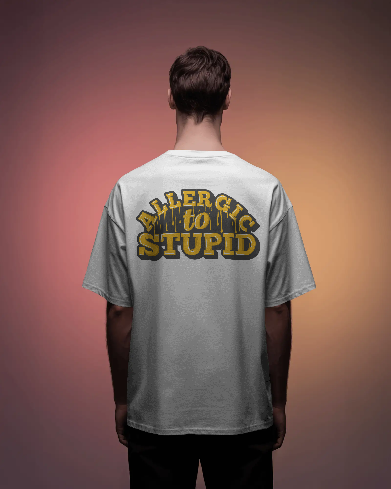 Allergic to Stupid Graphic T-Shirt — Funny Sarcastic Vintage Unisex Tee