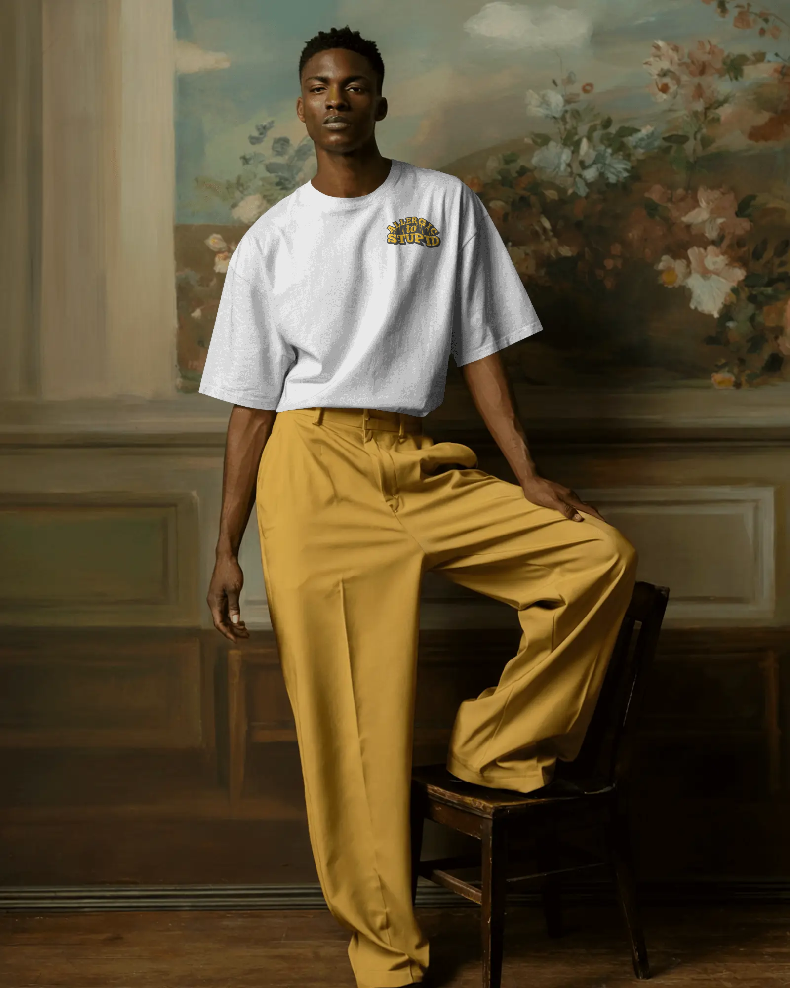 Allergic to Stupid Graphic T-Shirt — Funny Sarcastic Vintage Unisex Tee