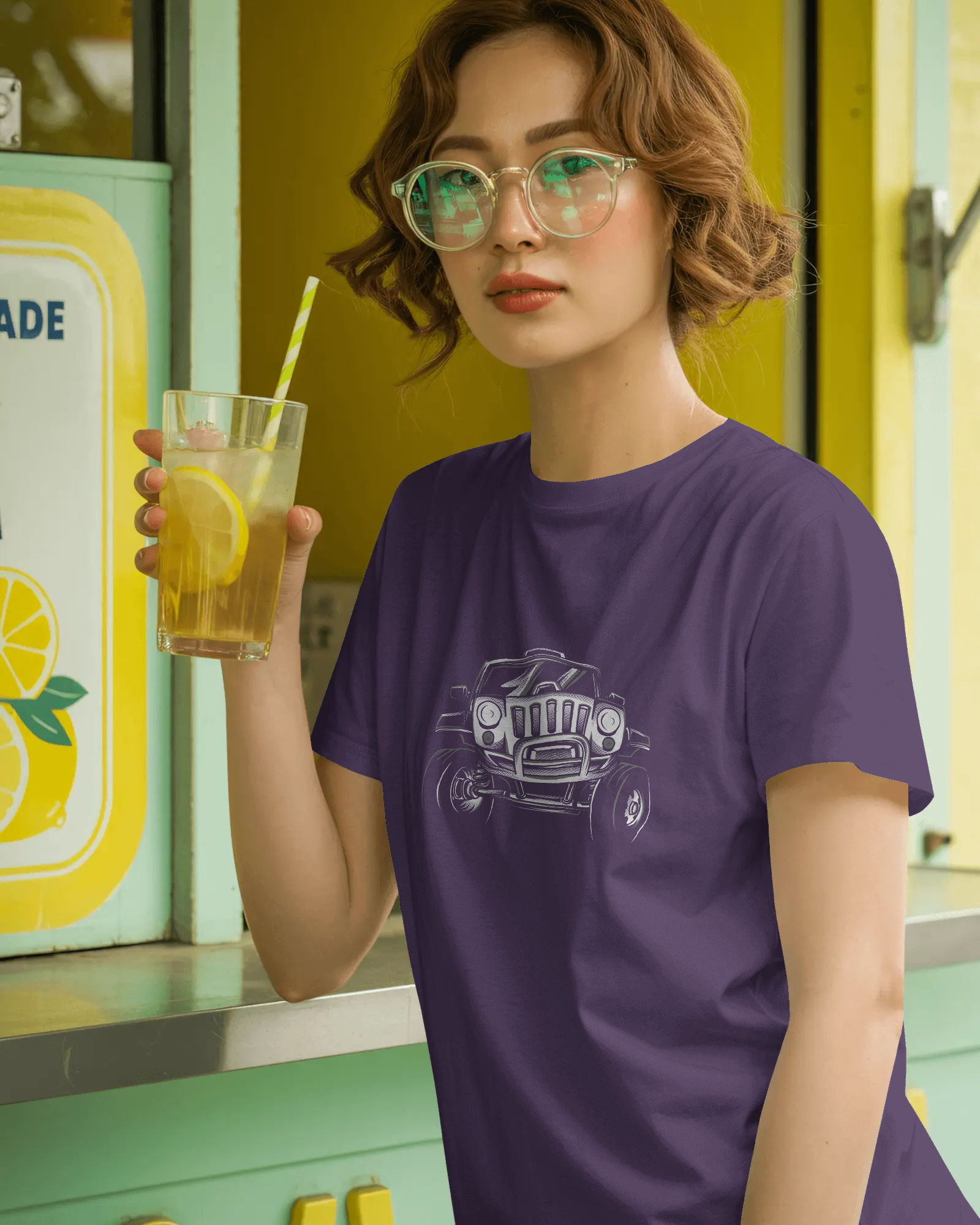 Vintage Hot Rod Women's Graphic T-Shirt — Classic Car Retro Streetwear Tee