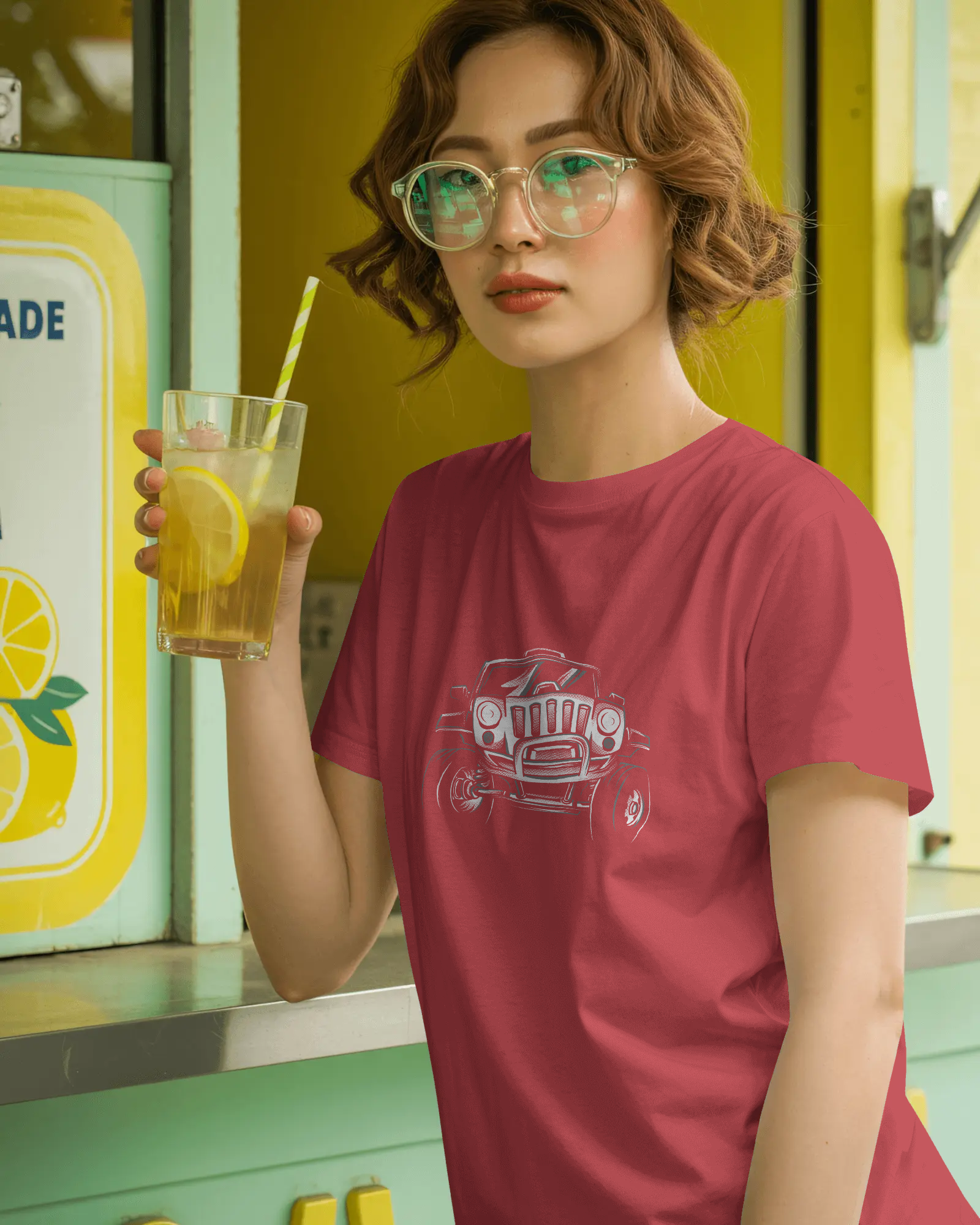 Vintage Hot Rod Women's Graphic T-Shirt — Classic Car Retro Streetwear Tee