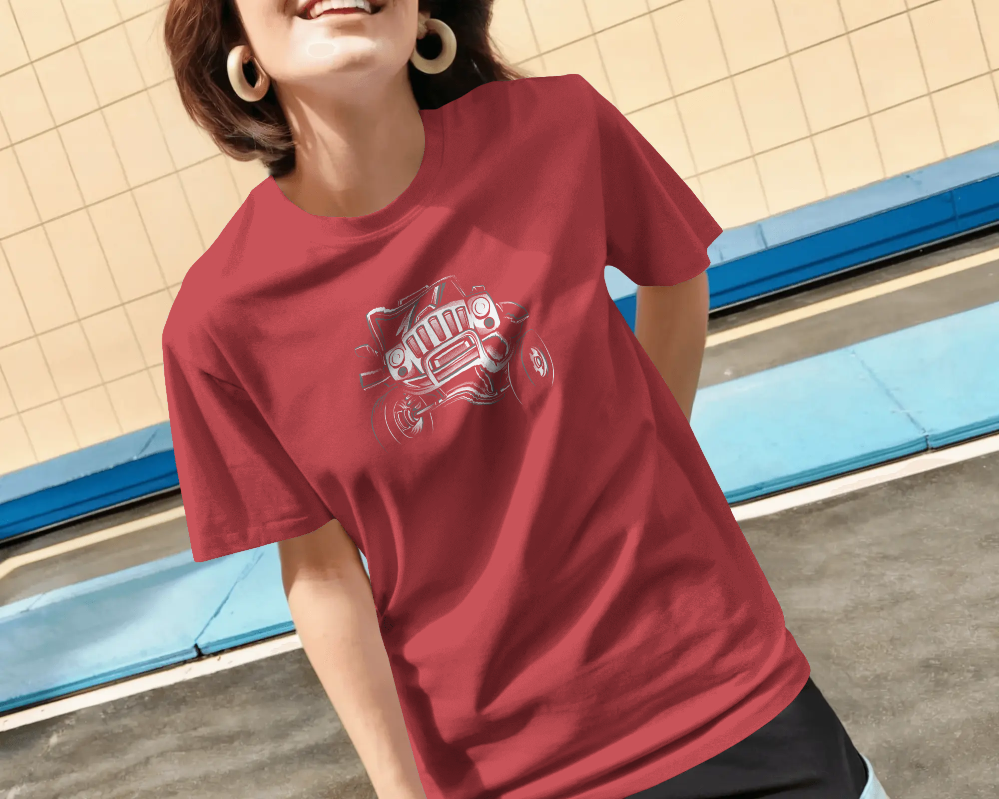 Vintage Hot Rod Women's Graphic T-Shirt — Classic Car Retro Streetwear Tee