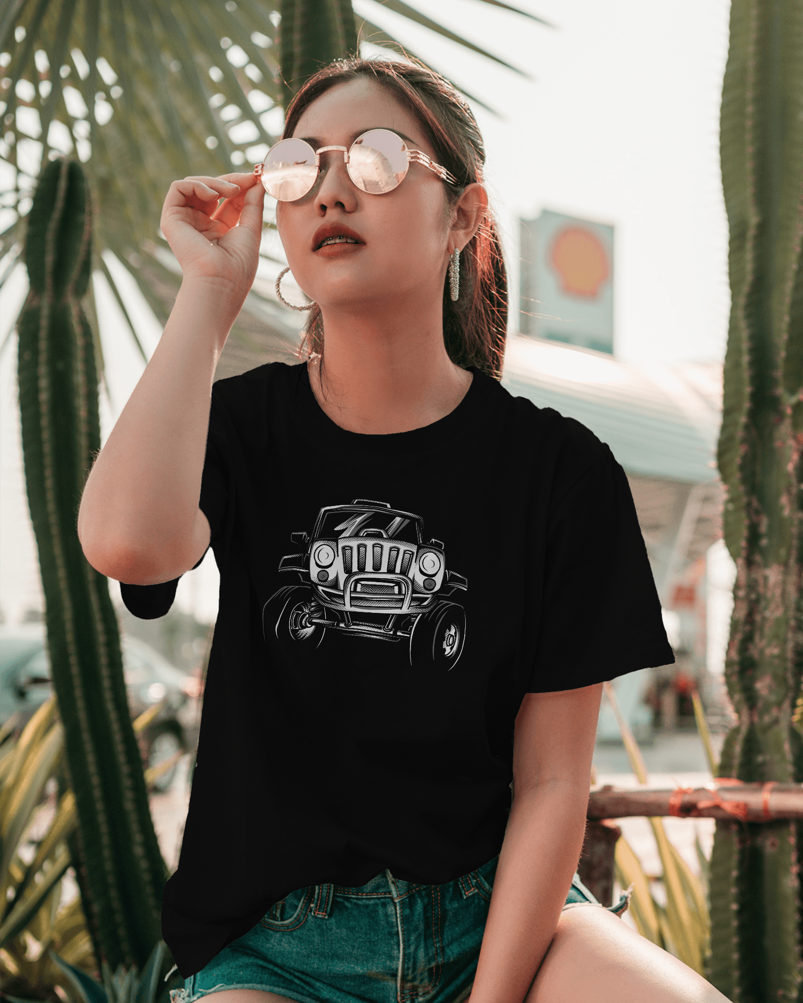Vintage Hot Rod Women's Graphic T-Shirt — Classic Car Retro Streetwear Tee