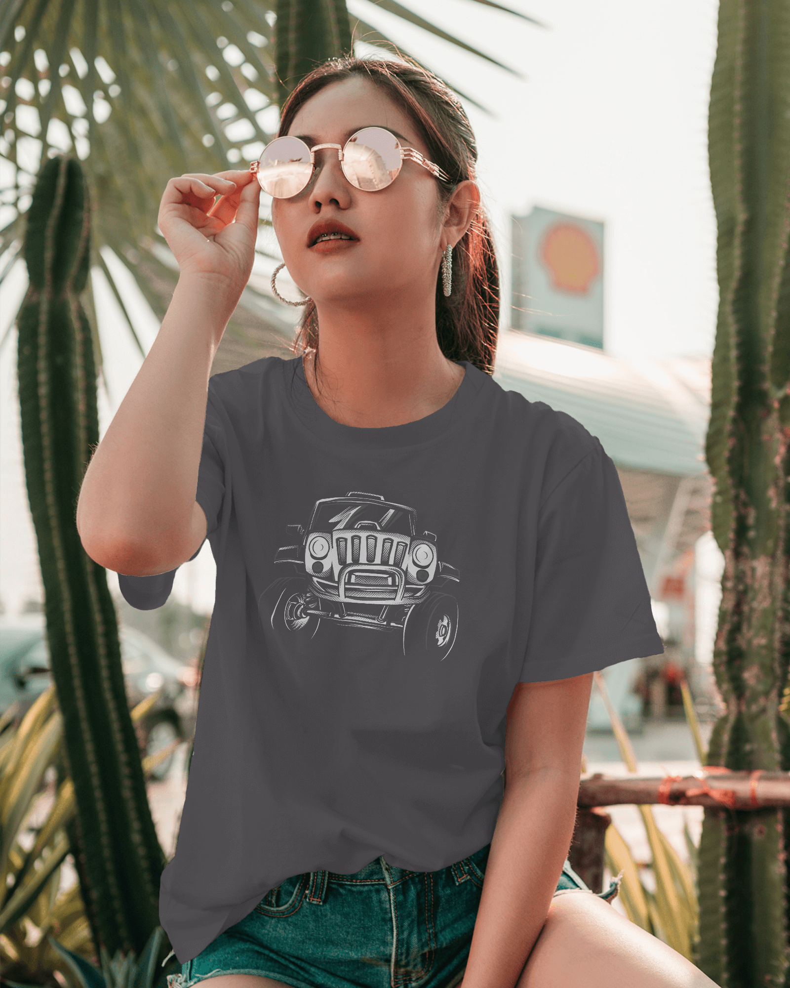 Vintage Hot Rod Women's Graphic T-Shirt — Classic Car Retro Streetwear Tee
