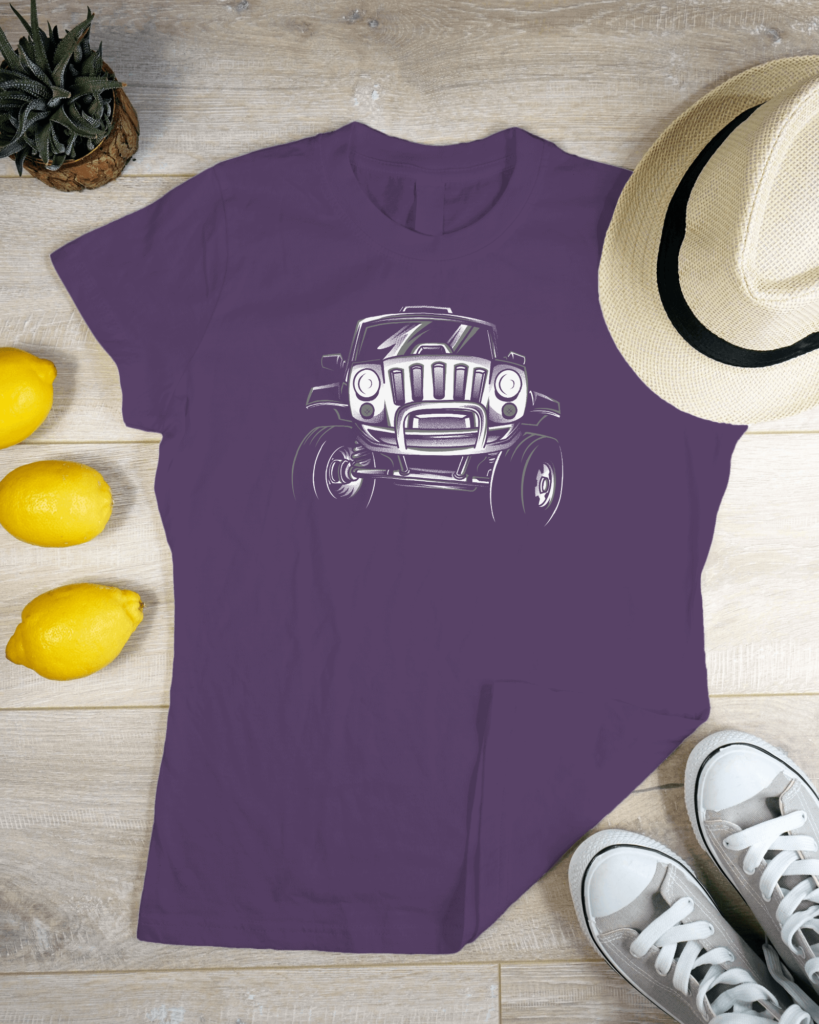 Vintage Hot Rod Women's Graphic T-Shirt — Classic Car Retro Streetwear Tee