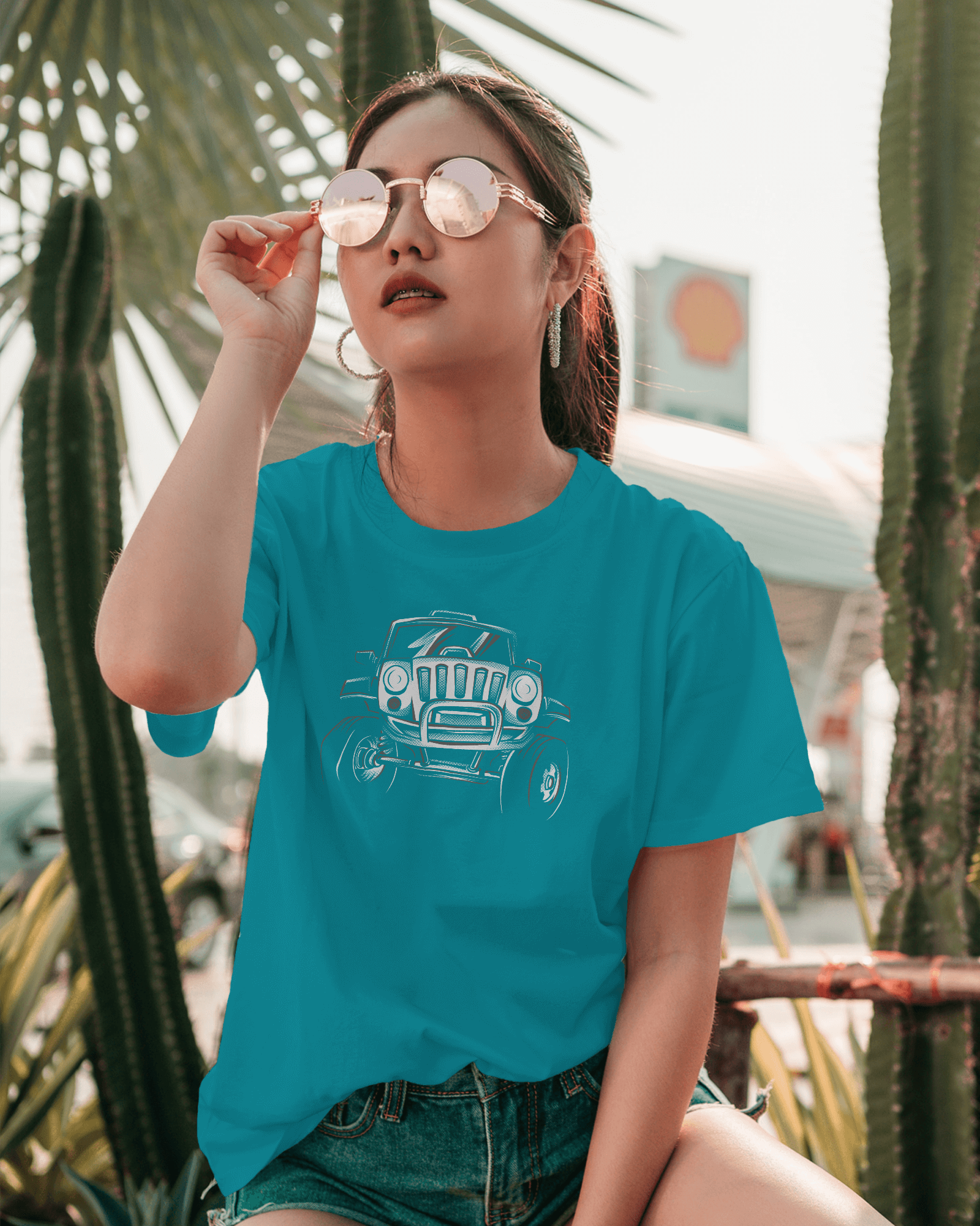 Vintage Hot Rod Women's Graphic T-Shirt — Classic Car Retro Streetwear Tee