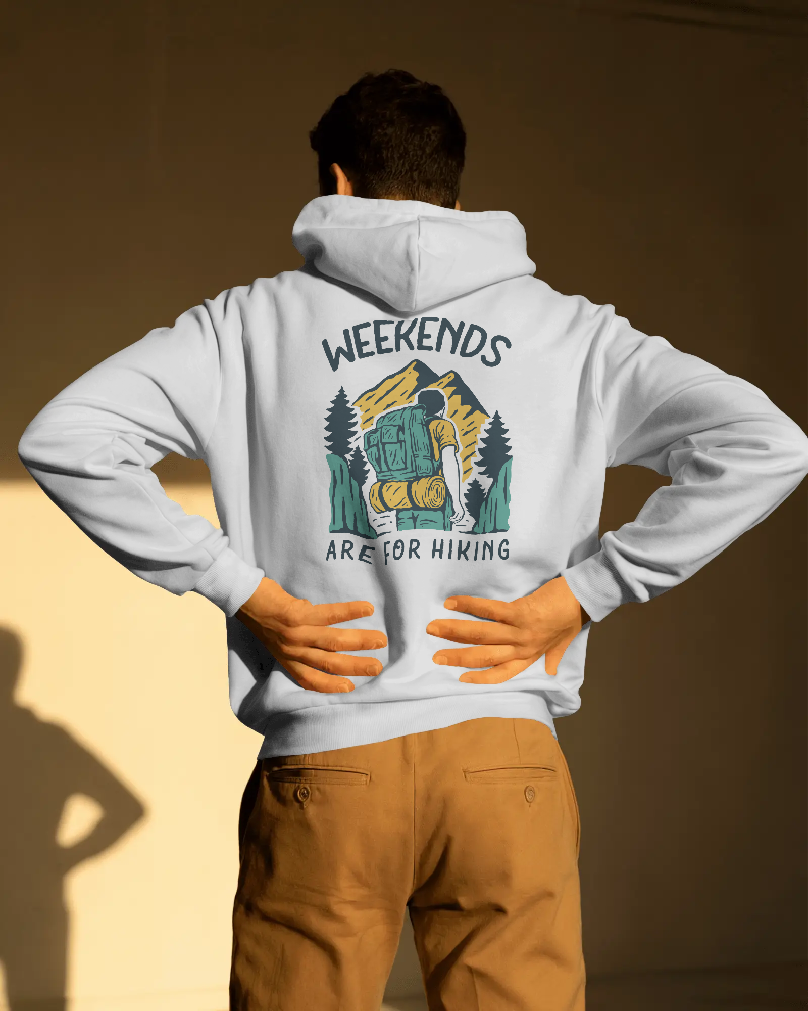 Escape Mountain Hoodie: Weekends Are for Hiking Outdoor Graphic Pullover