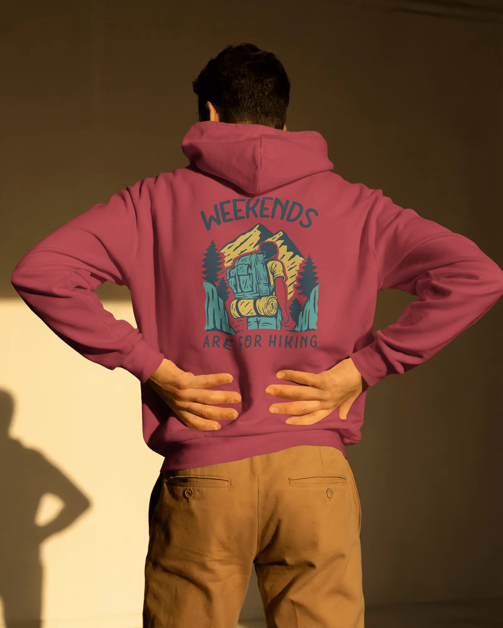 Escape Mountain Hoodie: Weekends Are for Hiking Outdoor Graphic Pullover