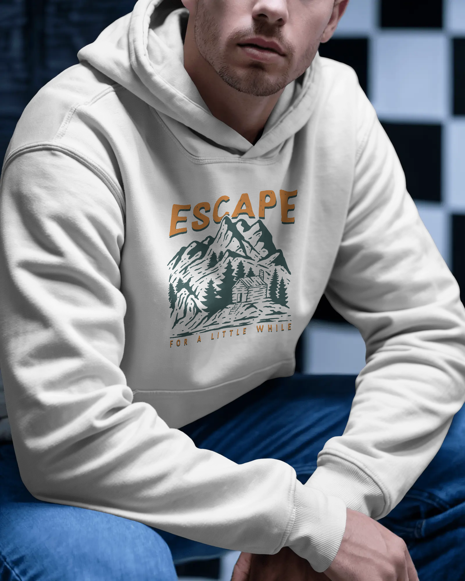 Escape Mountain Hoodie: Weekends Are for Hiking Outdoor Graphic Pullover