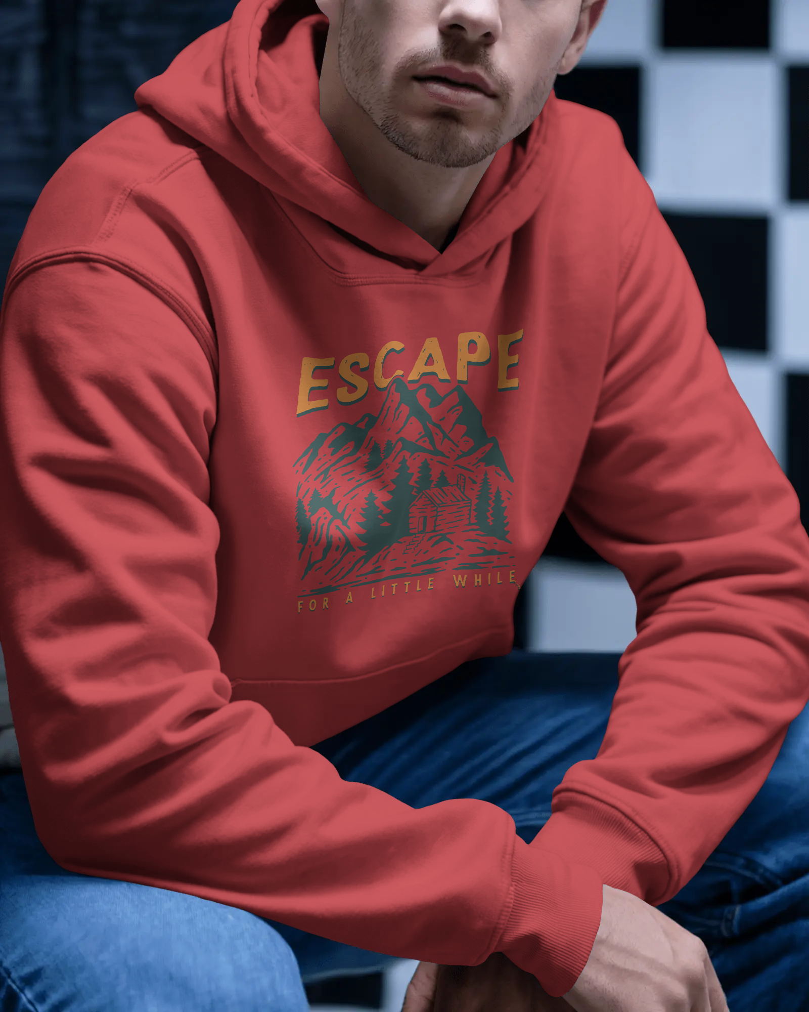 Escape Mountain Hoodie: Weekends Are for Hiking Outdoor Graphic Pullover