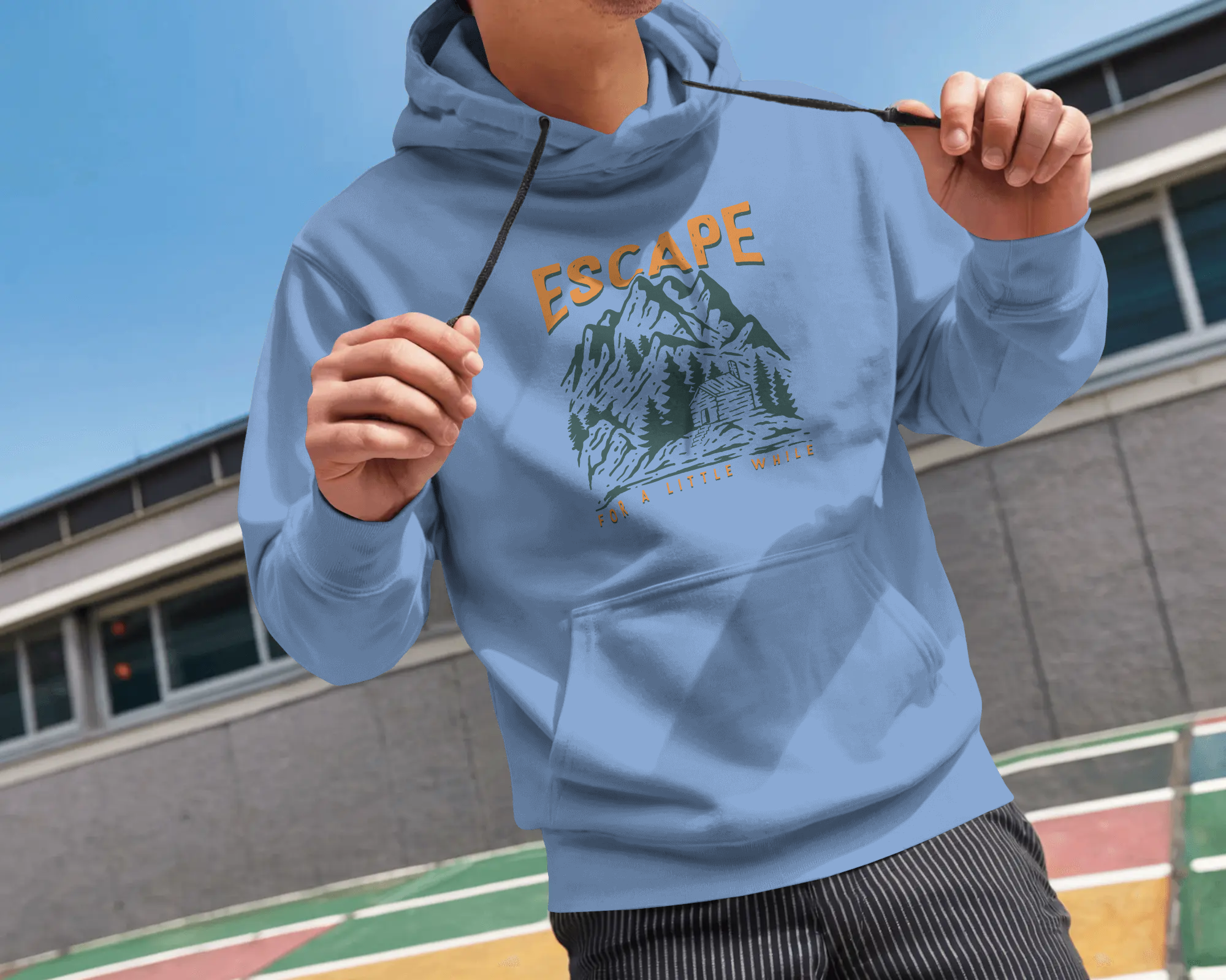 Escape Mountain Hoodie: Weekends Are for Hiking Outdoor Graphic Pullover