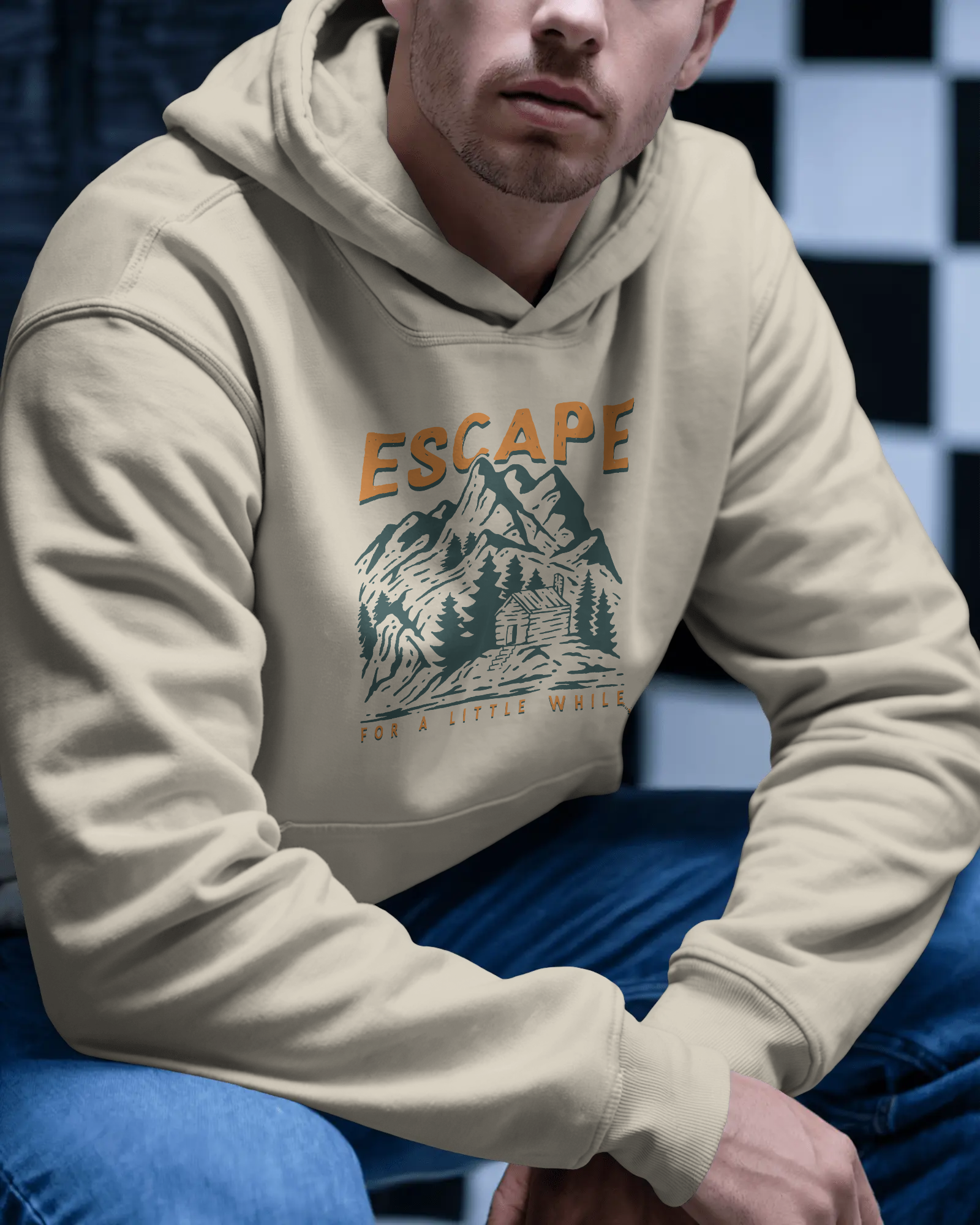 Escape Mountain Hoodie: Weekends Are for Hiking Outdoor Graphic Pullover