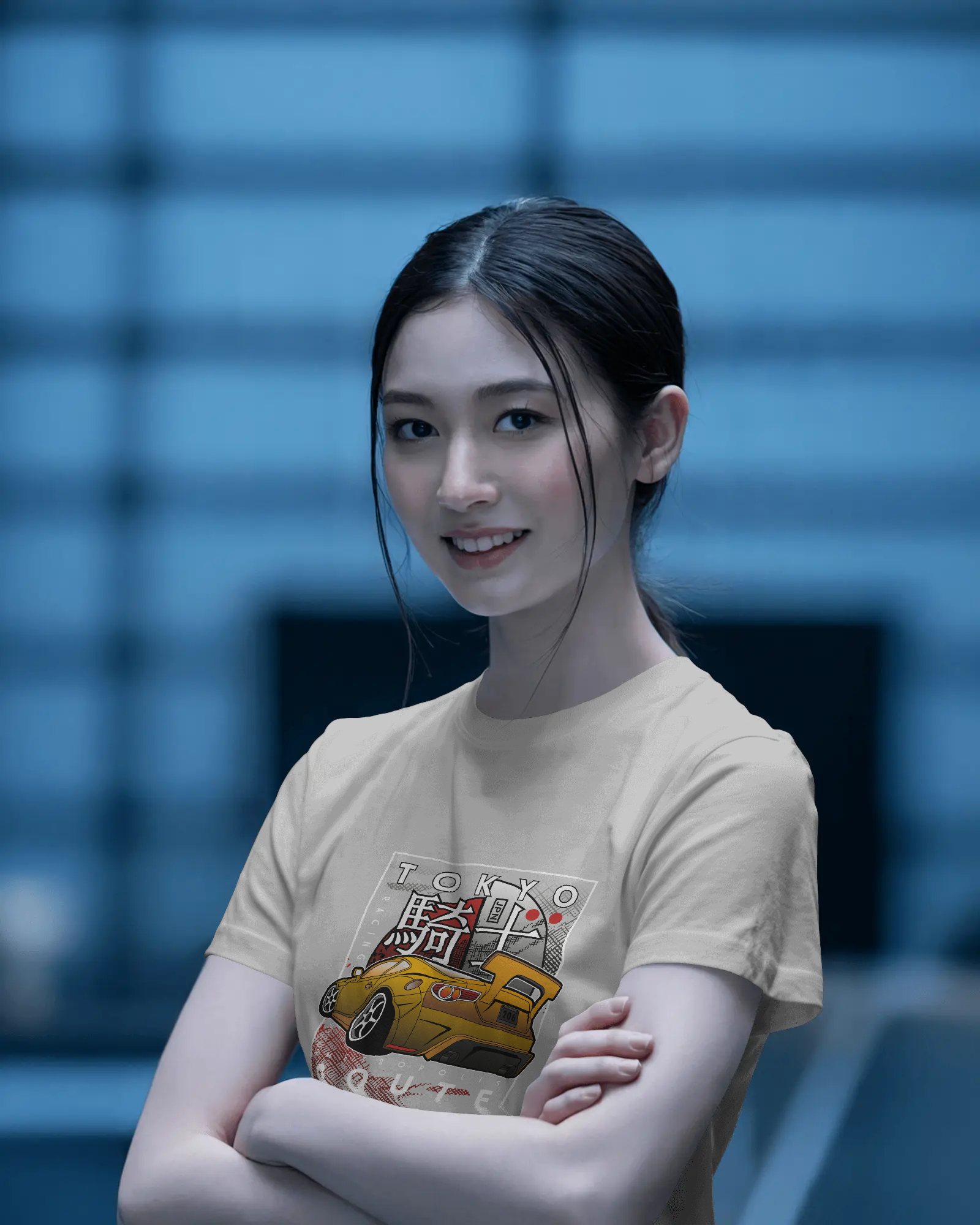 Tokyo Drift Sports Car Women's Graphic T-Shirt: JDM Racing Tuner Culture Tee