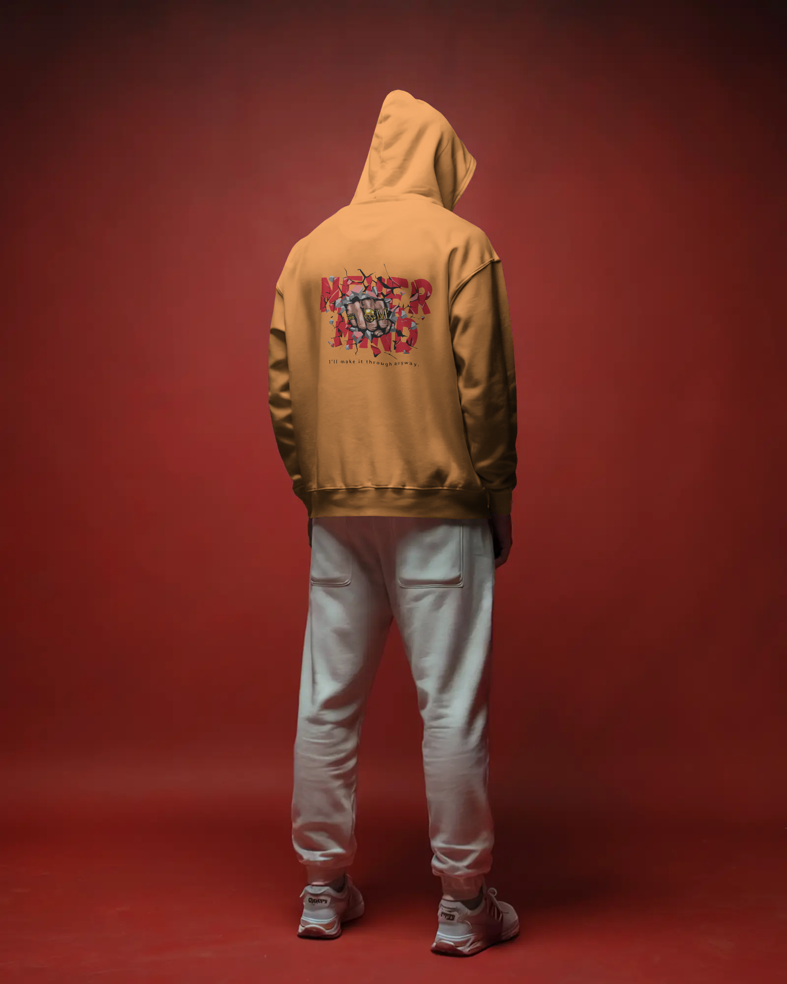 Stay Hungry Never Mind Motivational Graphic Hoodie — Unisex Streetwear Pullover