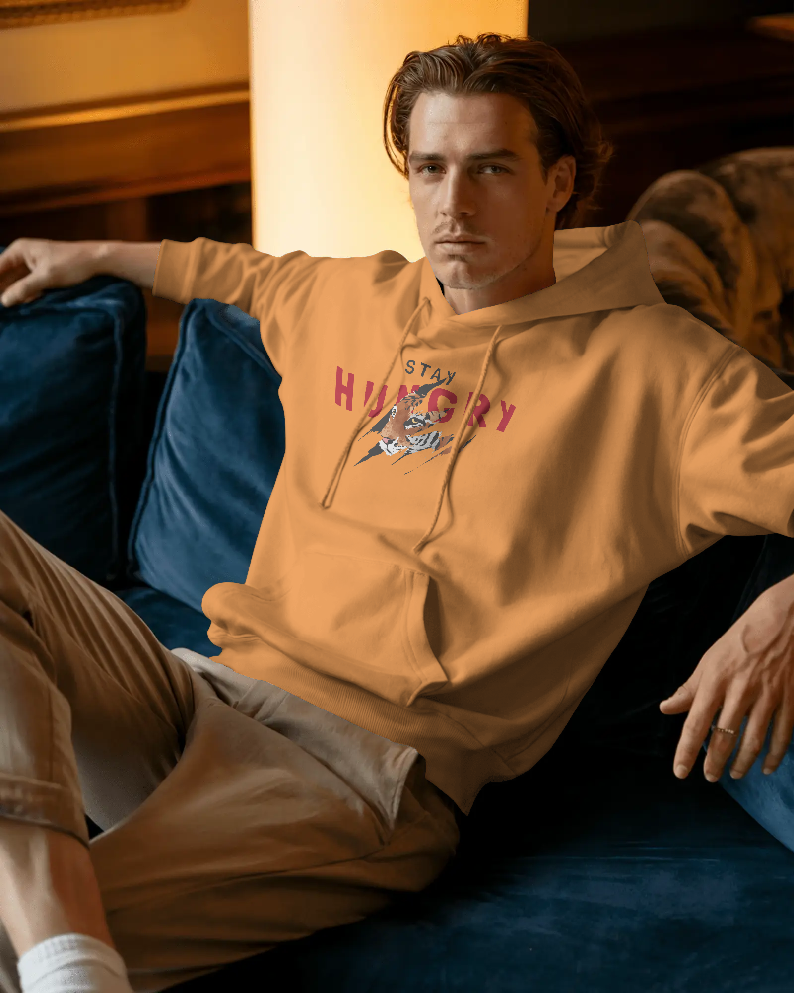 Stay Hungry Never Mind Motivational Graphic Hoodie — Unisex Streetwear Pullover