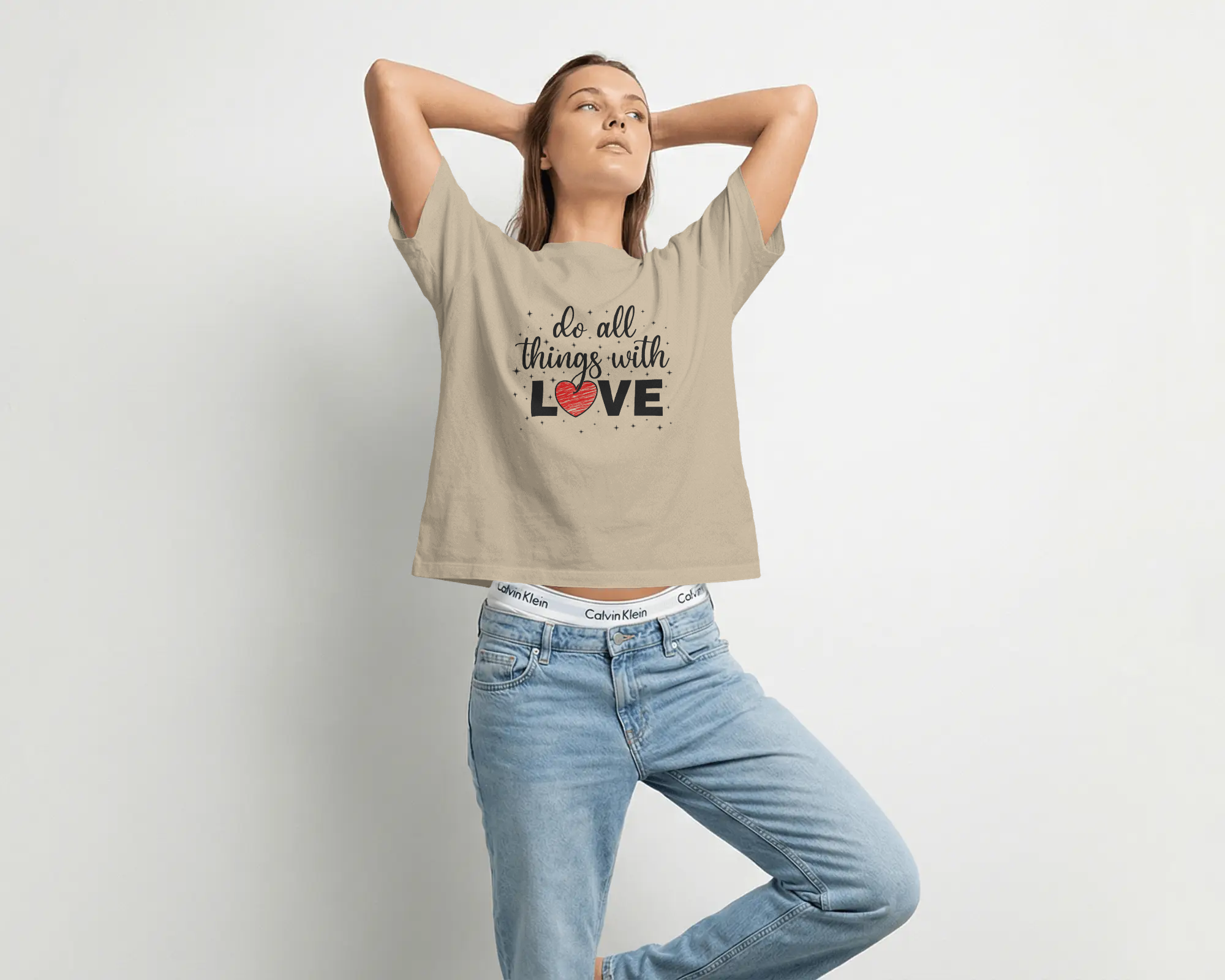 Do All Things With Love Heart Quote T-Shirt - Inspirational Women's Tee