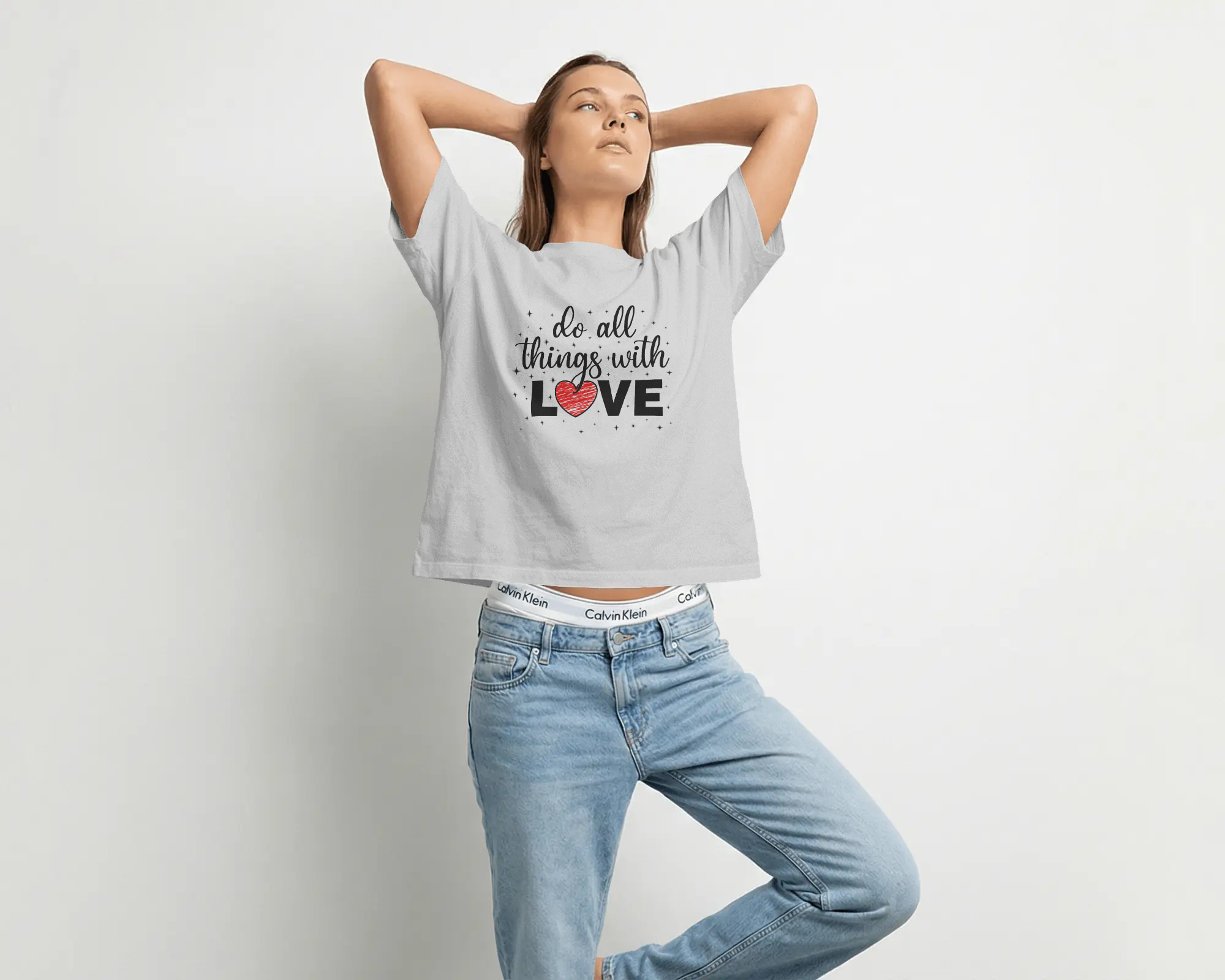 Do All Things With Love Heart Quote T-Shirt - Inspirational Women's Tee