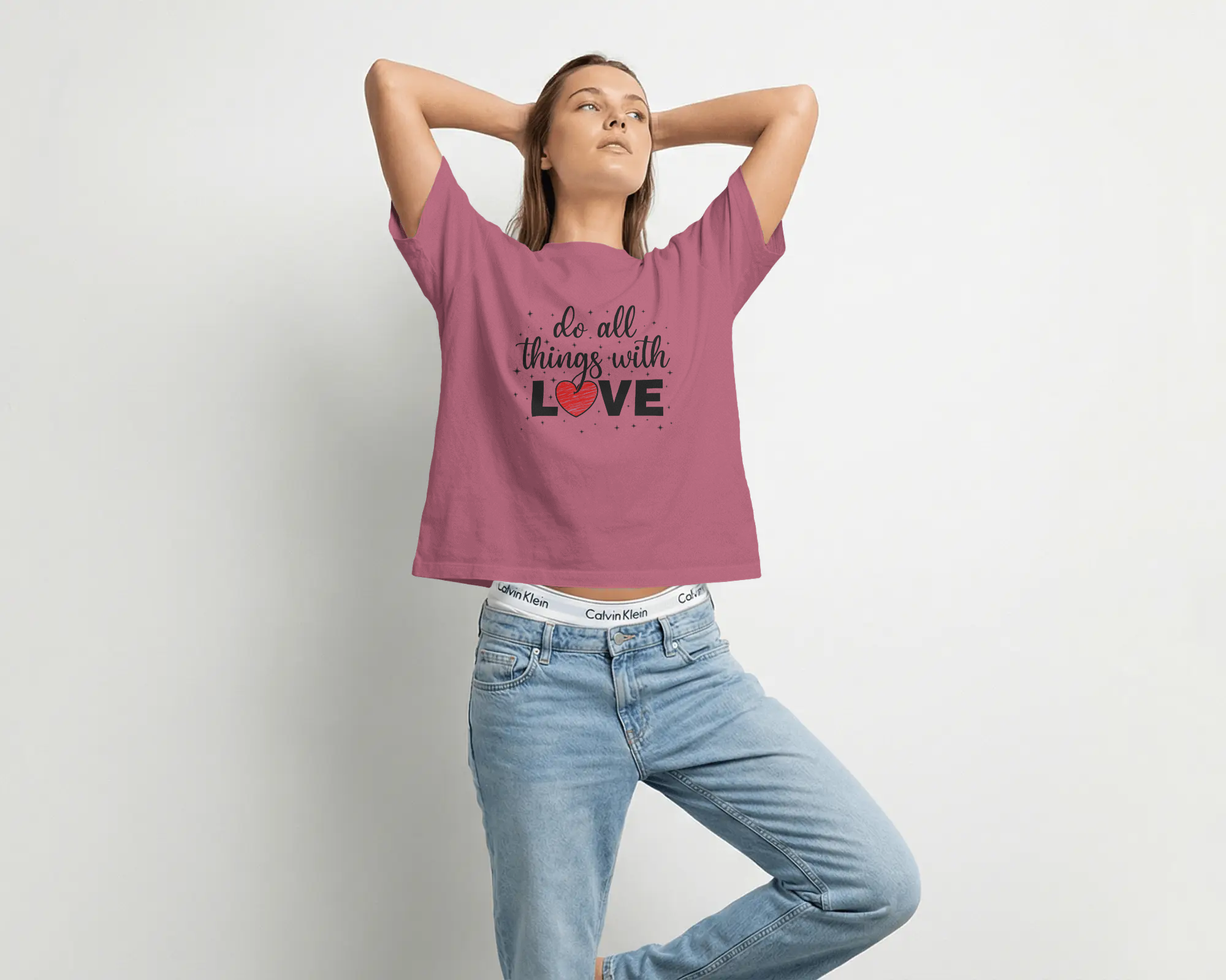 Do All Things With Love Heart Quote T-Shirt - Inspirational Women's Tee