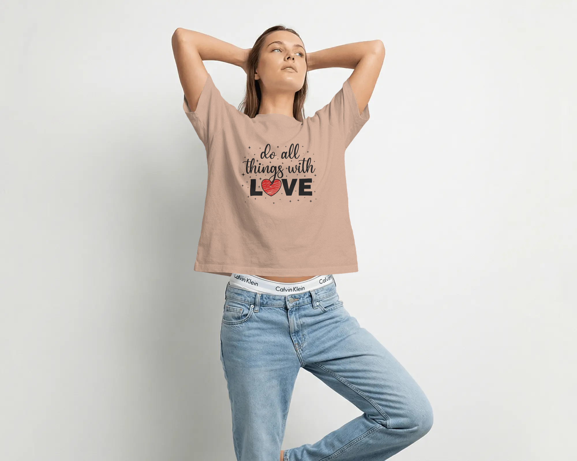 Do All Things With Love Heart Quote T-Shirt - Inspirational Women's Tee