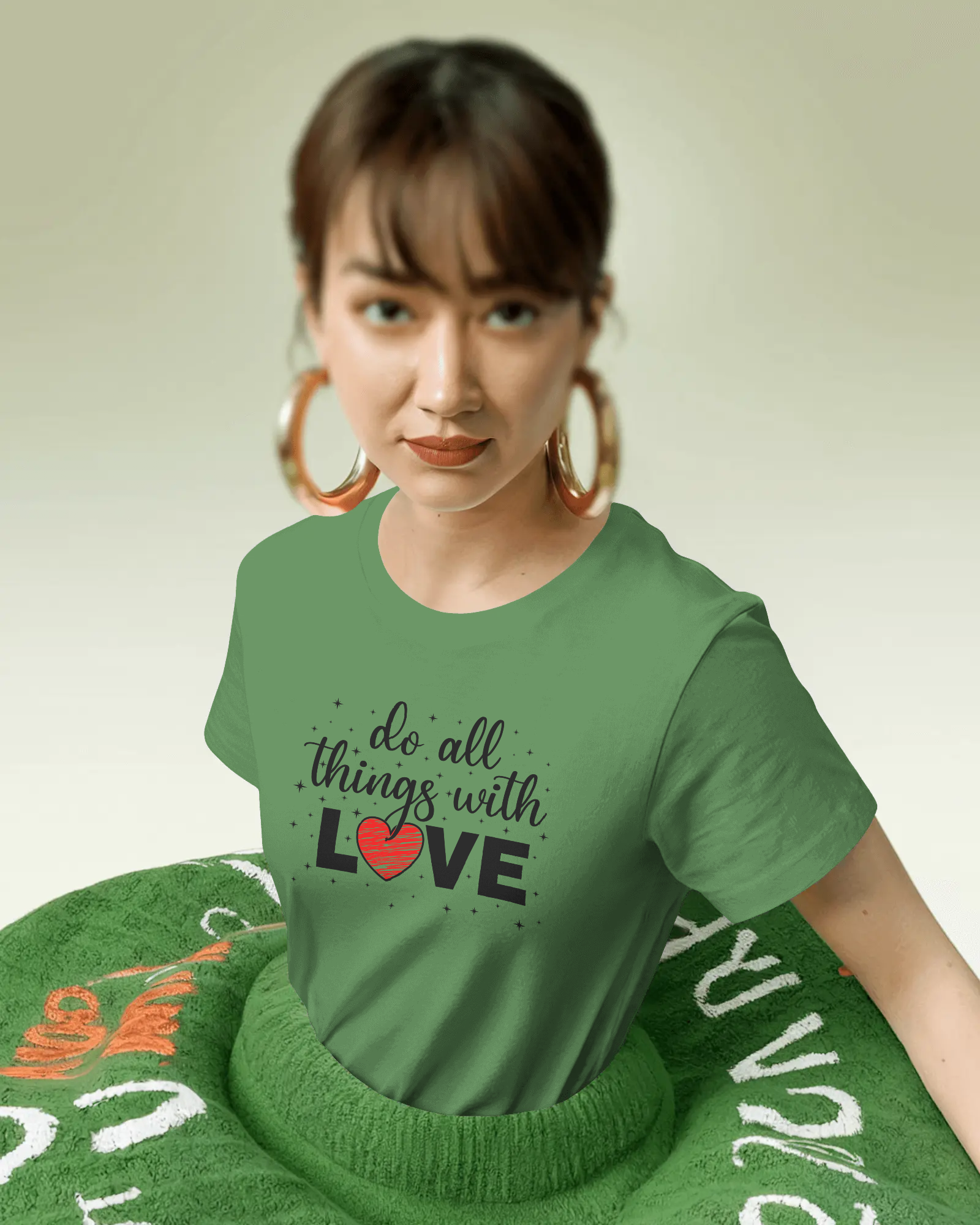 Do All Things With Love Heart Quote T-Shirt - Inspirational Women's Tee