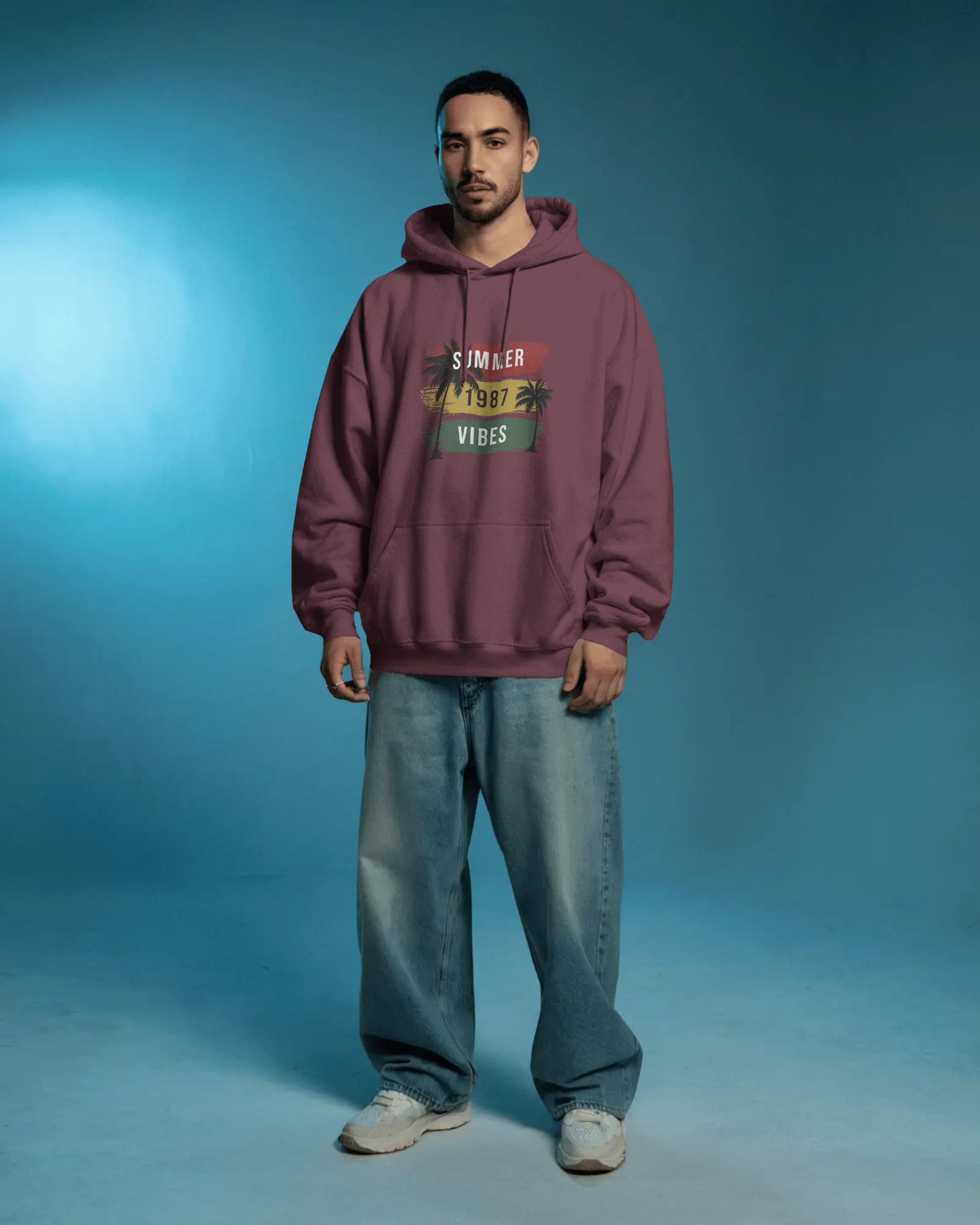 Men's Midweight Pullover Hoodie — Soft Cotton Blend Streetwear Sweatshirt