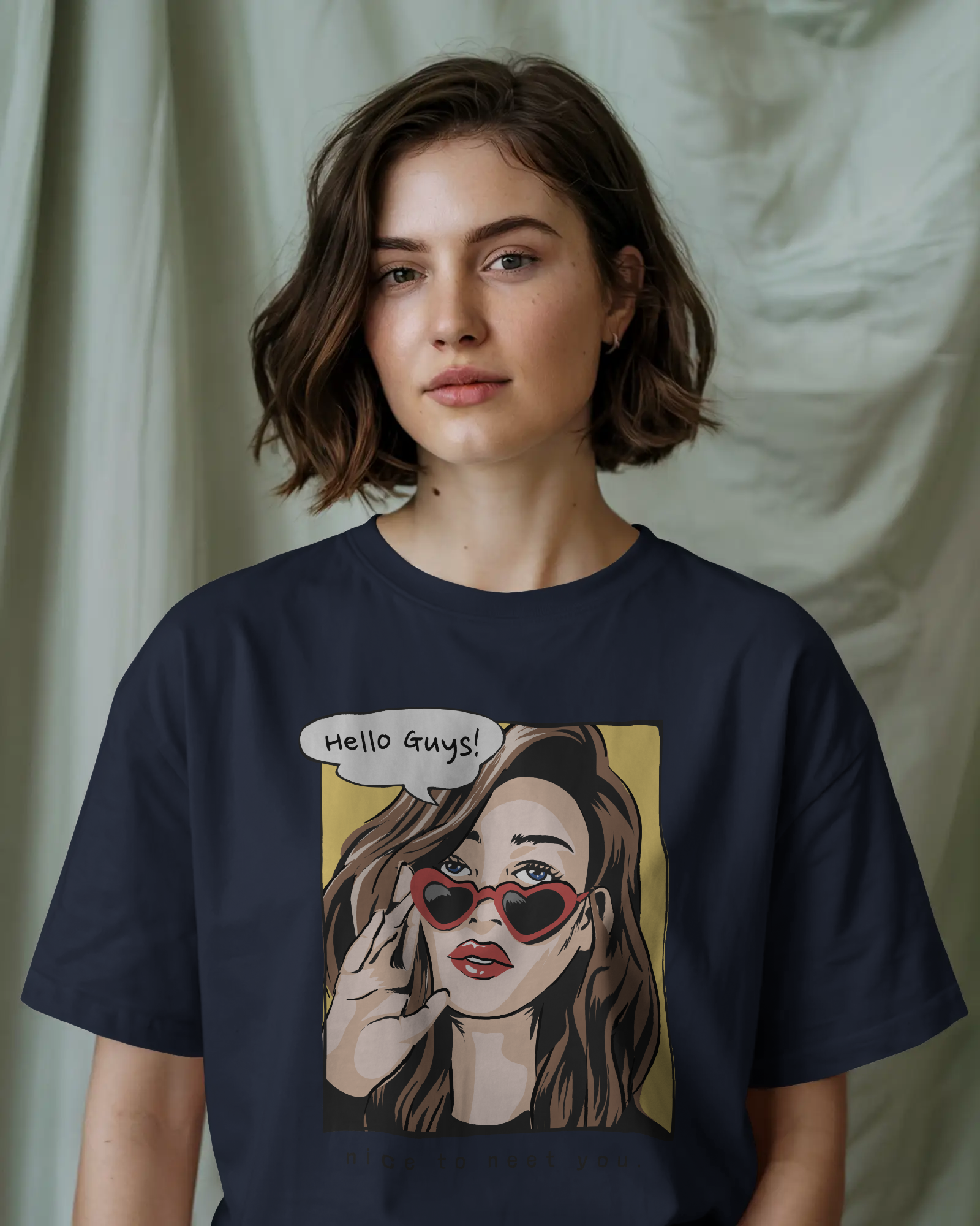 Hello Guys Graphic Tee — Women's Vintage Pop Art T-Shirt
