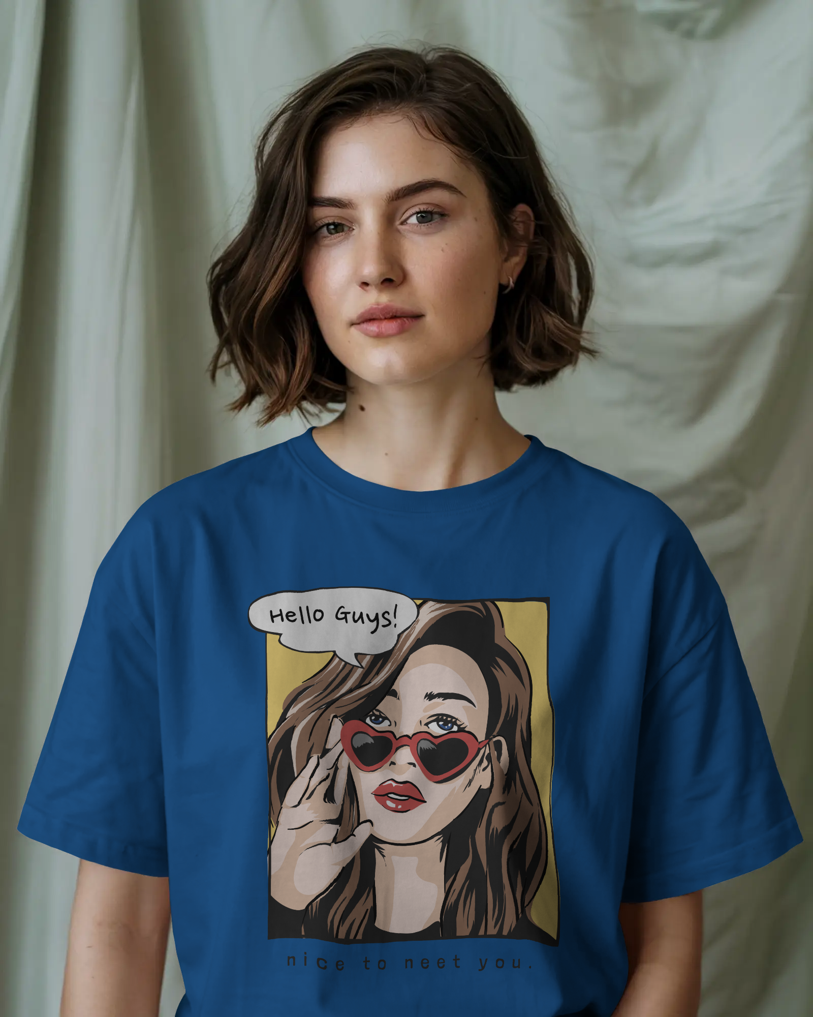 Hello Guys Graphic Tee — Women's Vintage Pop Art T-Shirt