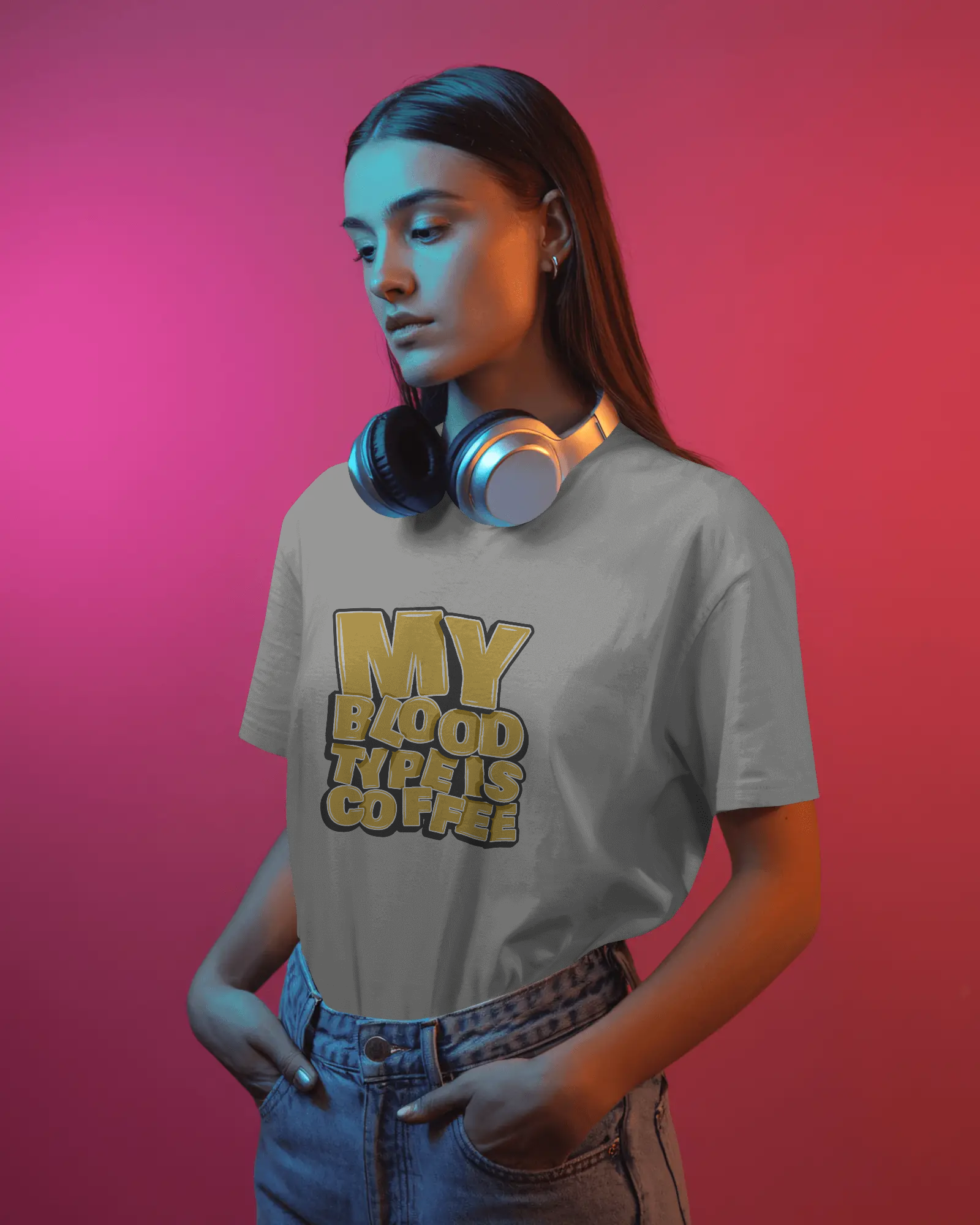 "My Blood Type Is Coffee" Graphic Women's Tee