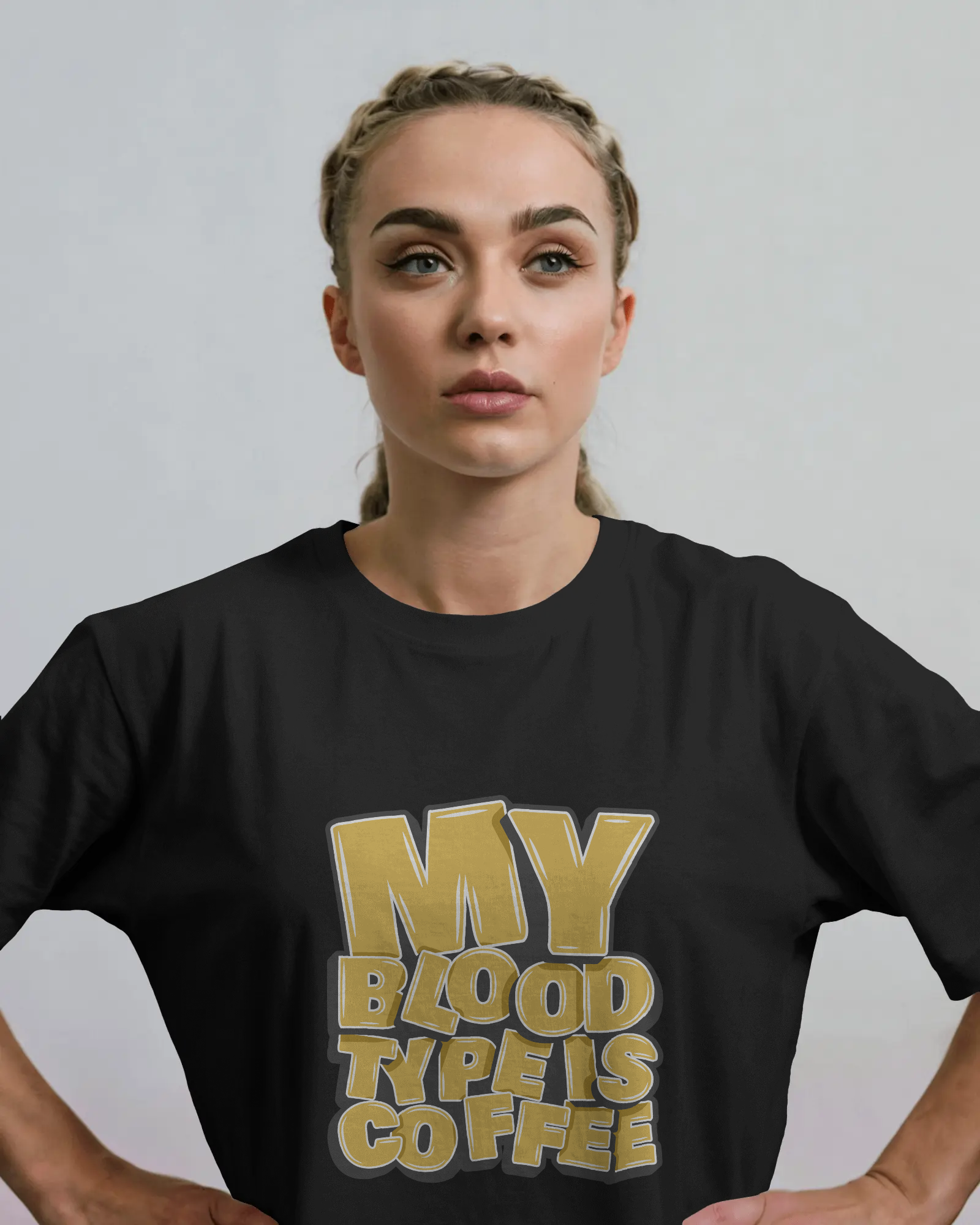"My Blood Type Is Coffee" Graphic Women's Tee