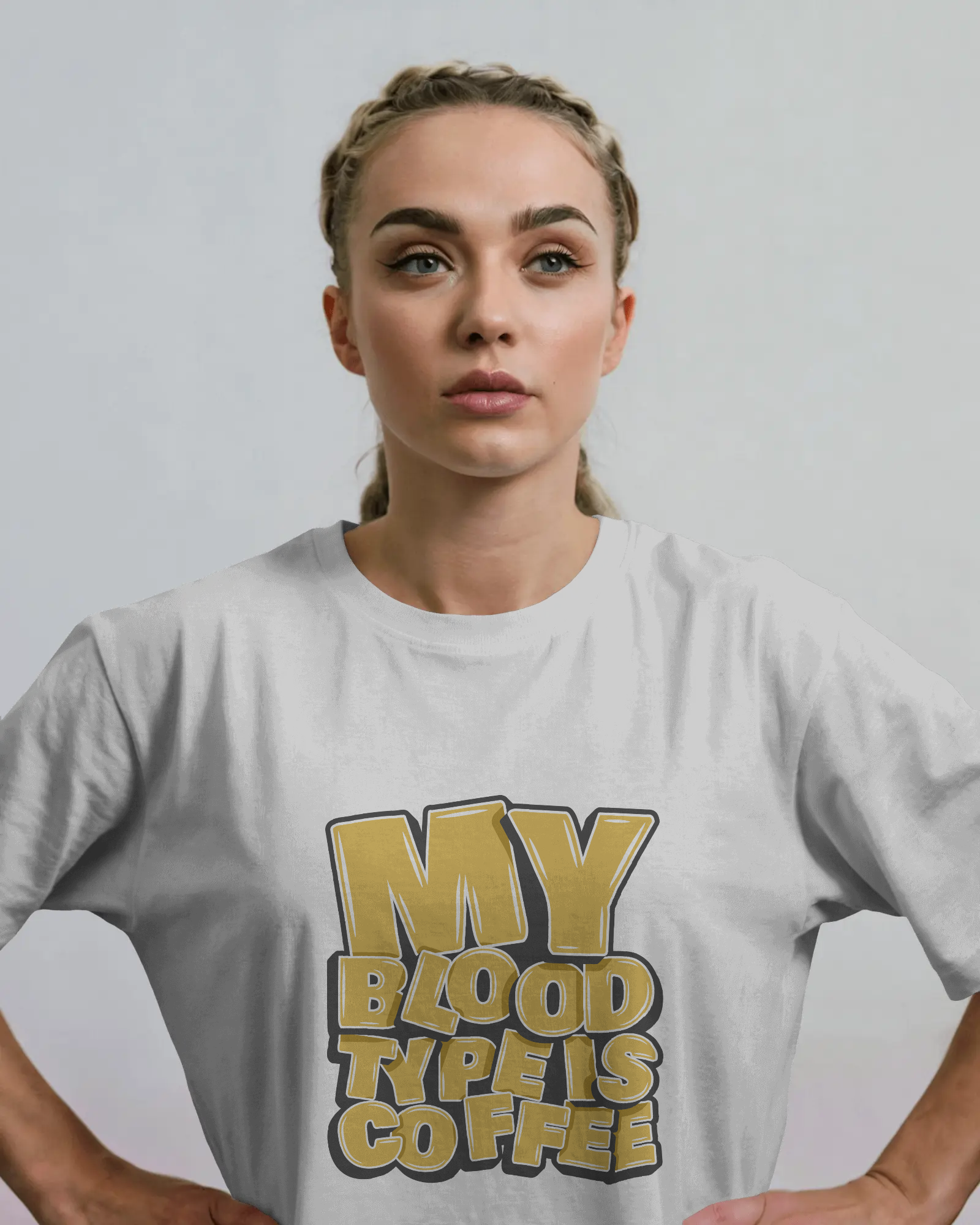 "My Blood Type Is Coffee" Graphic Women's Tee