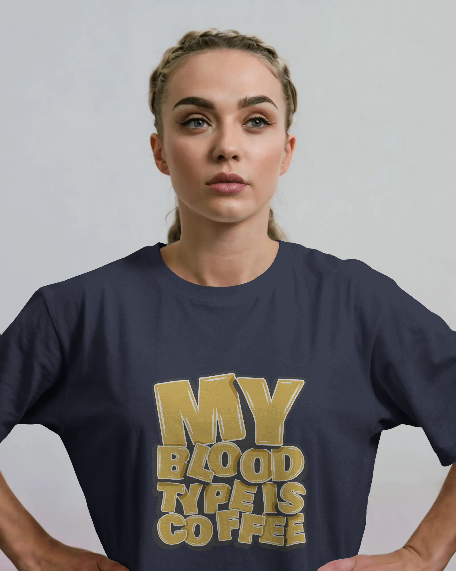 "My Blood Type Is Coffee" Graphic Women's Tee