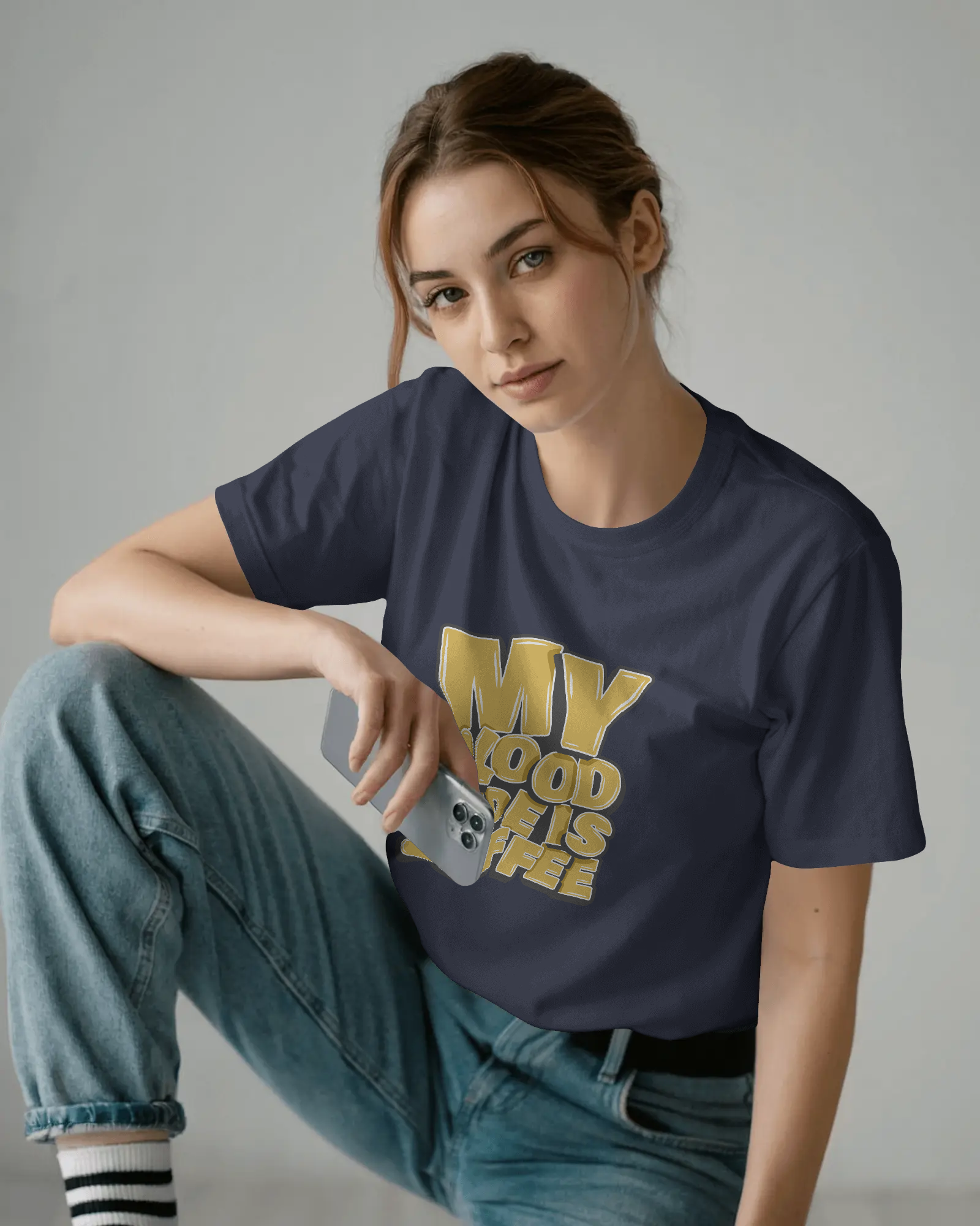 "My Blood Type Is Coffee" Graphic Women's Tee