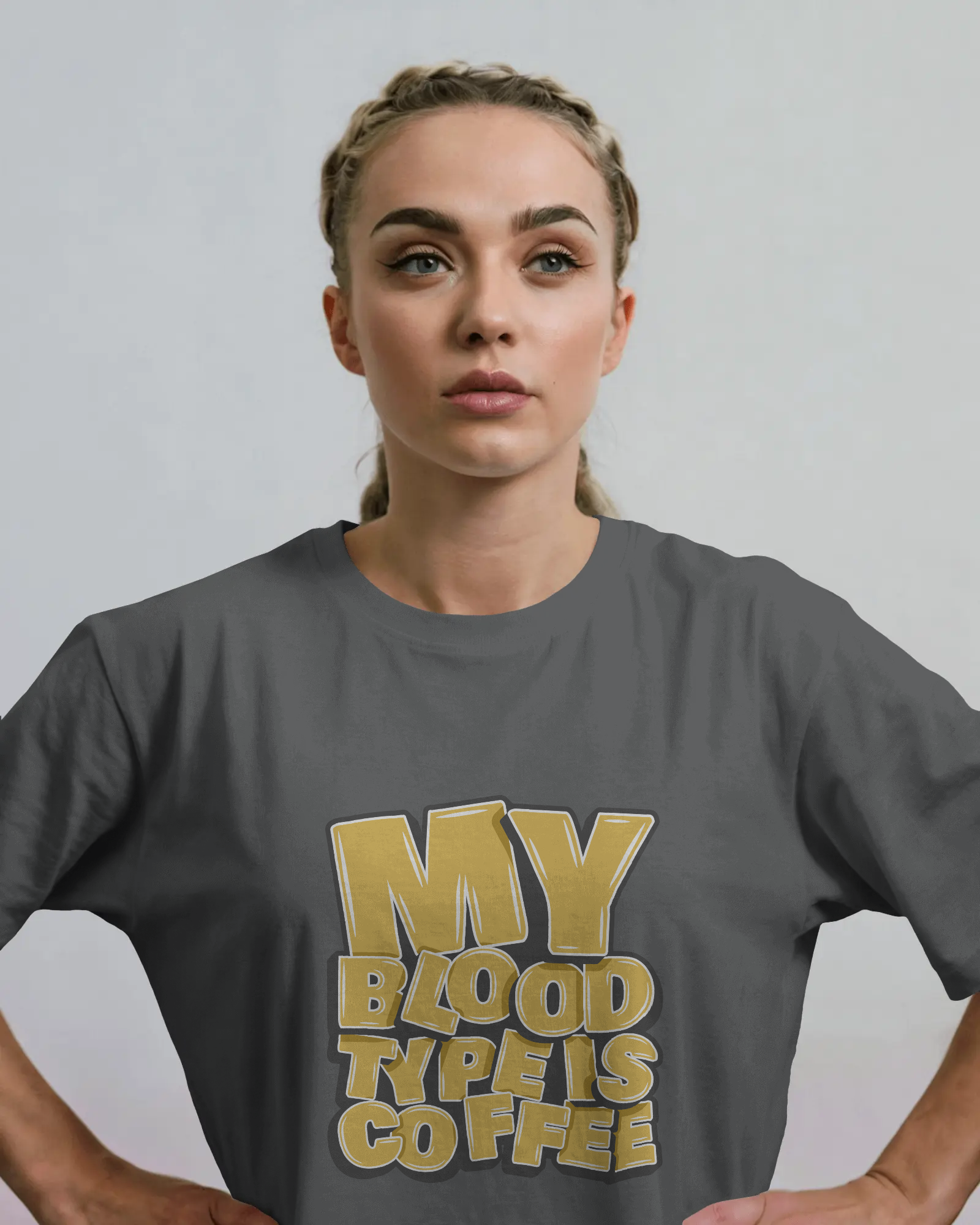 "My Blood Type Is Coffee" Graphic Women's Tee