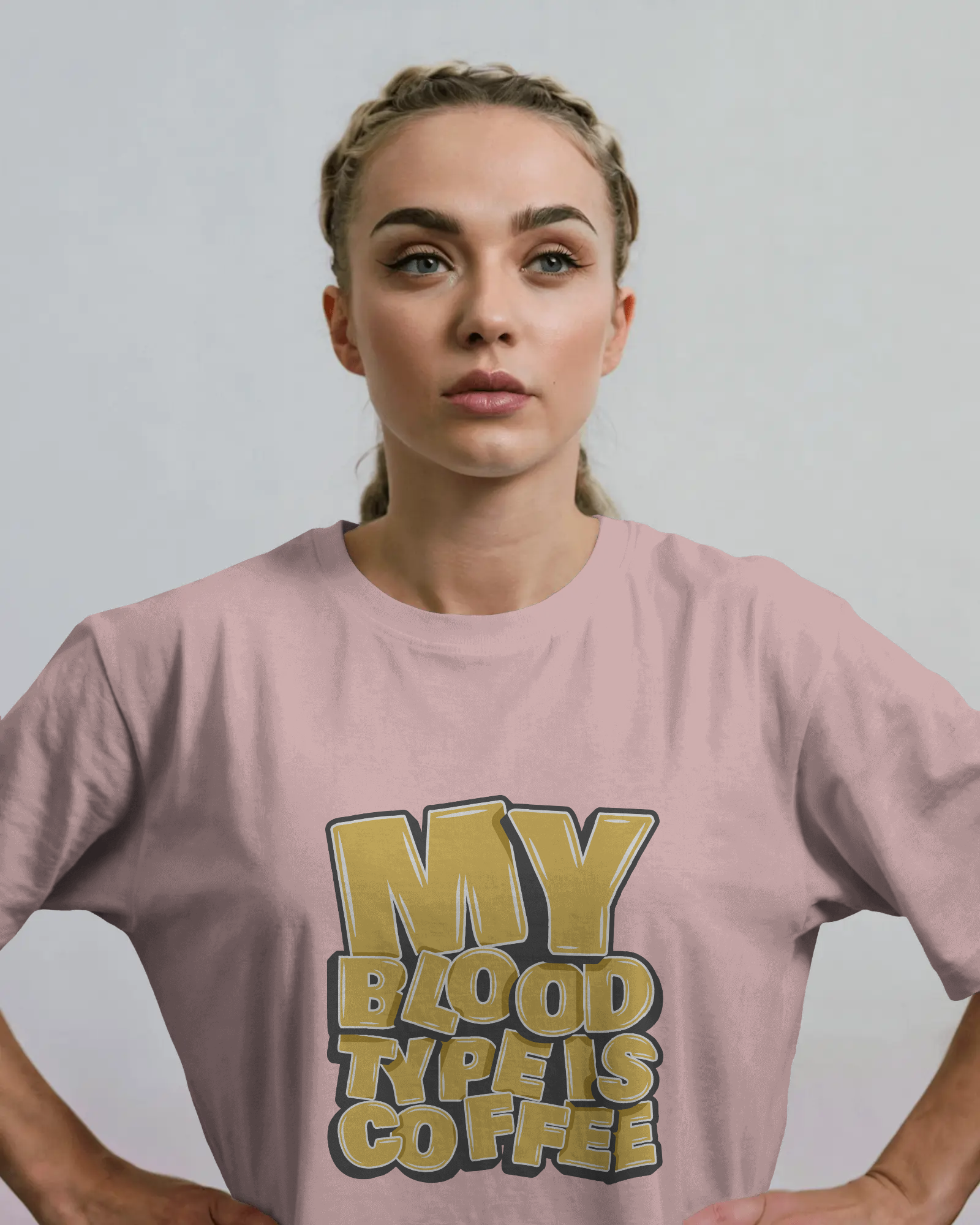 "My Blood Type Is Coffee" Graphic Women's Tee