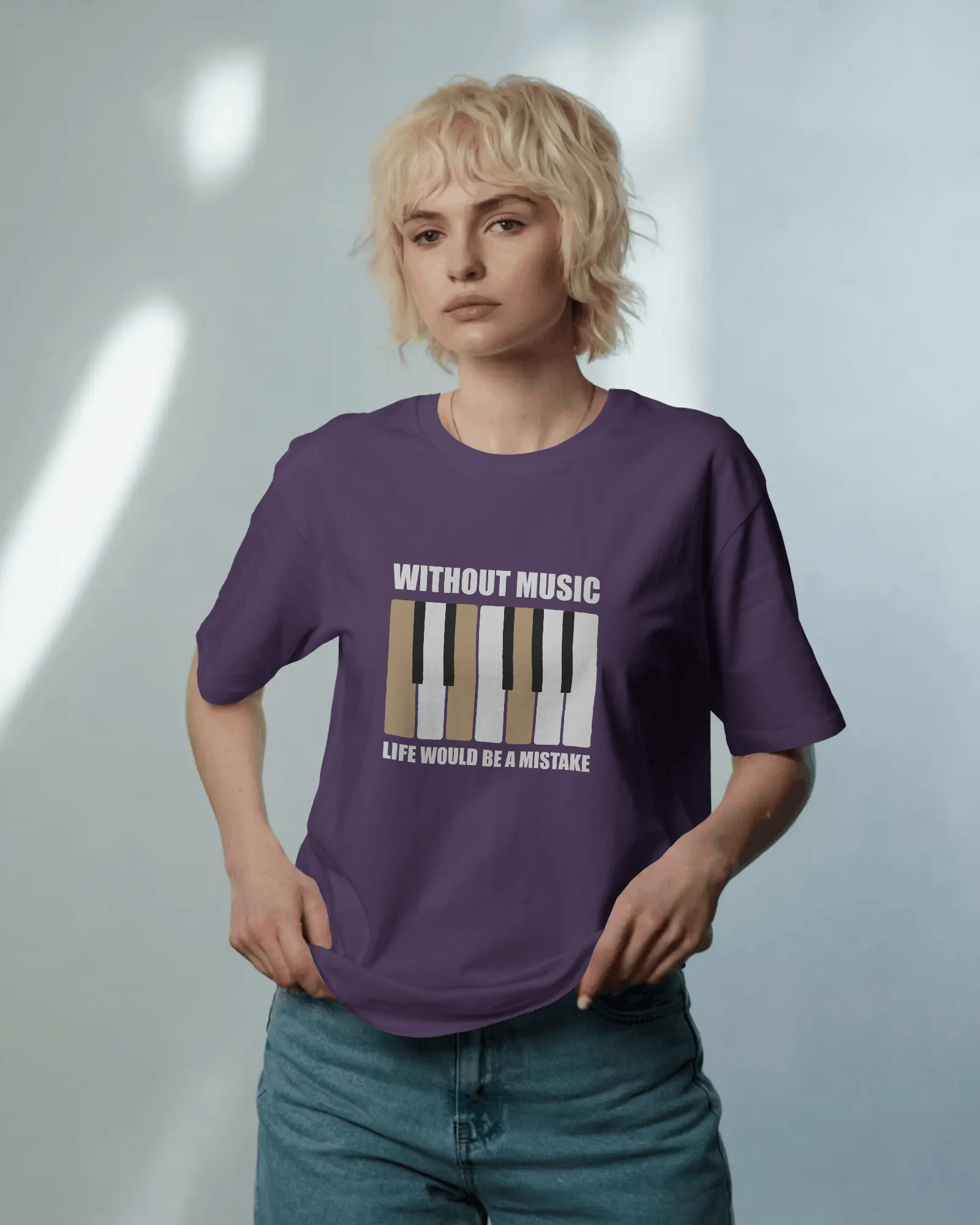 "Without Music Life Would Be a Mistake" Piano Graphic Tee