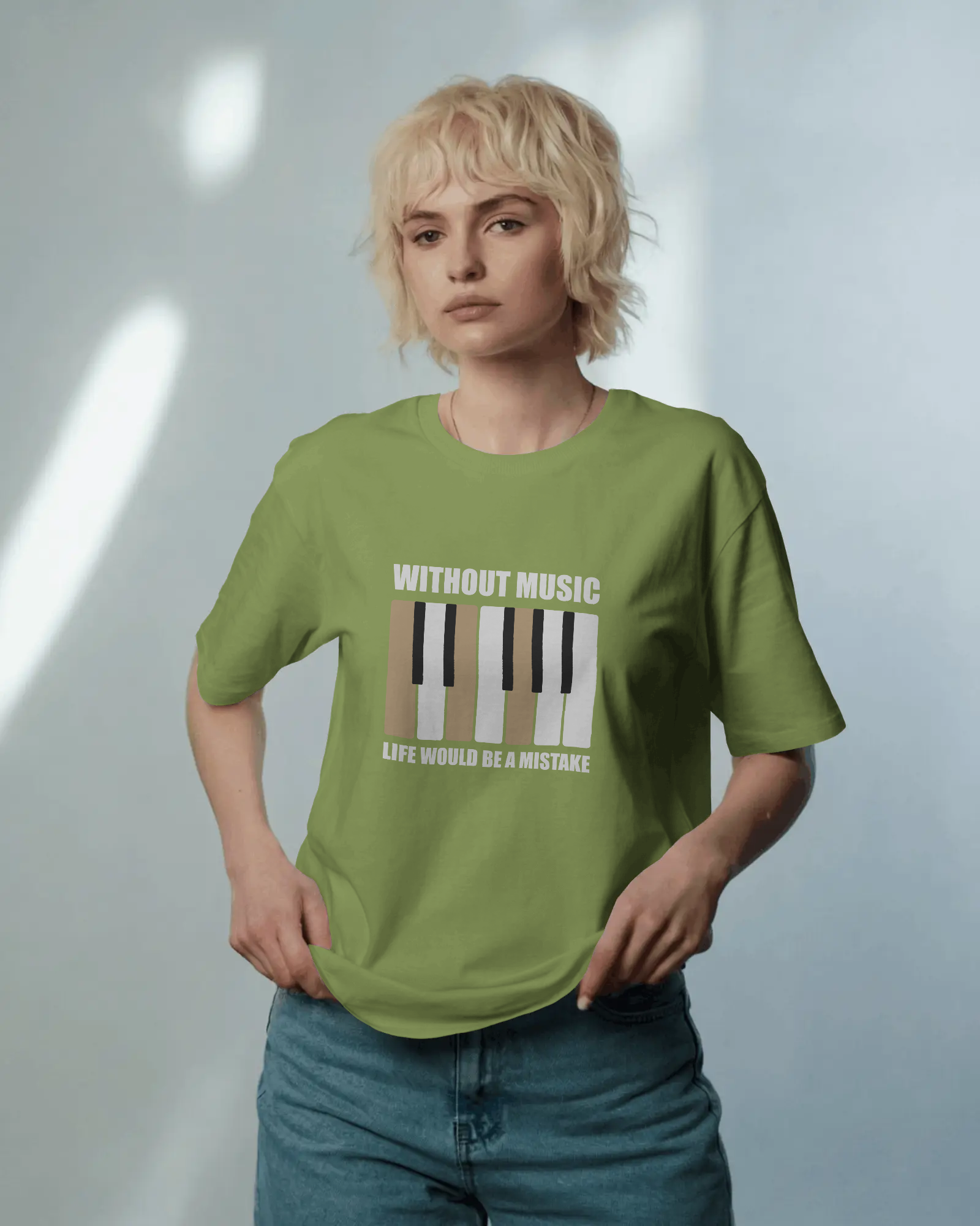 "Without Music Life Would Be a Mistake" Piano Graphic Tee