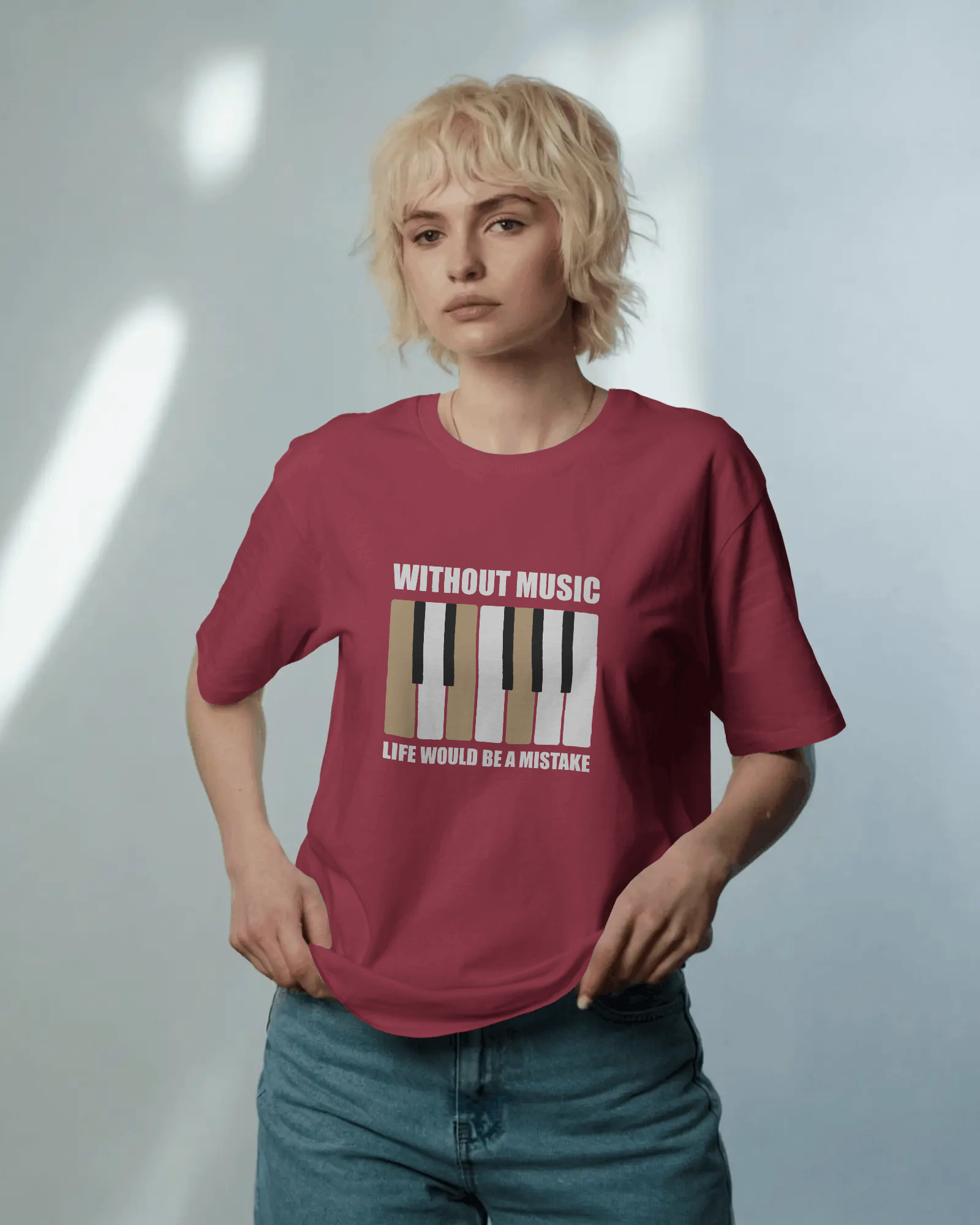 "Without Music Life Would Be a Mistake" Piano Graphic Tee